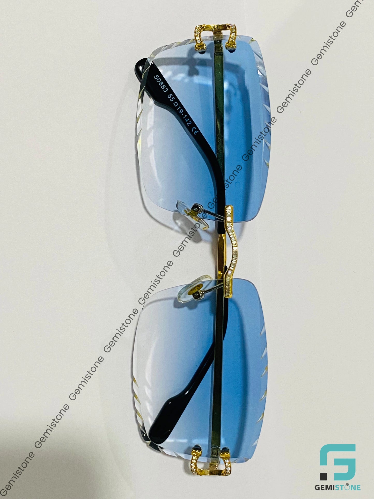 Hip_Hop_Cross_Design_Bridge_with_Blue_Diamond_Cut_Lenses_Moissanite_Studded_Sunglasses
