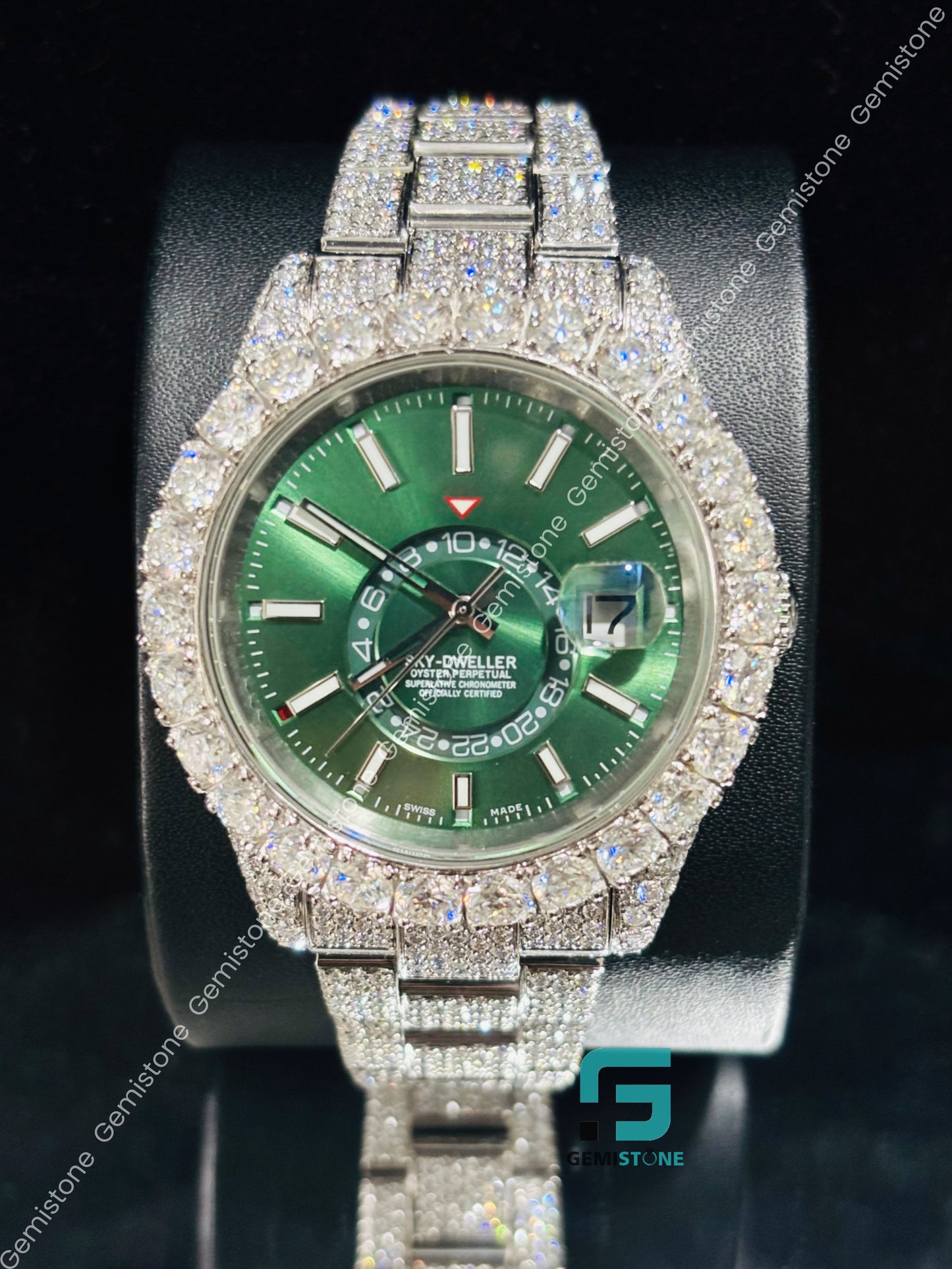 Hip Hop Date Just Moissanite Watch