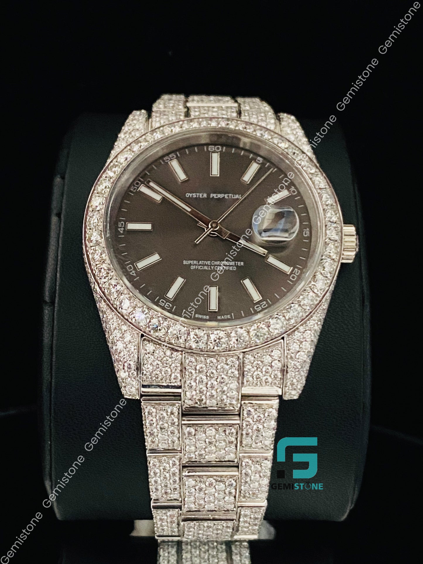 Hip Hop Moissabnite Men_s Watch