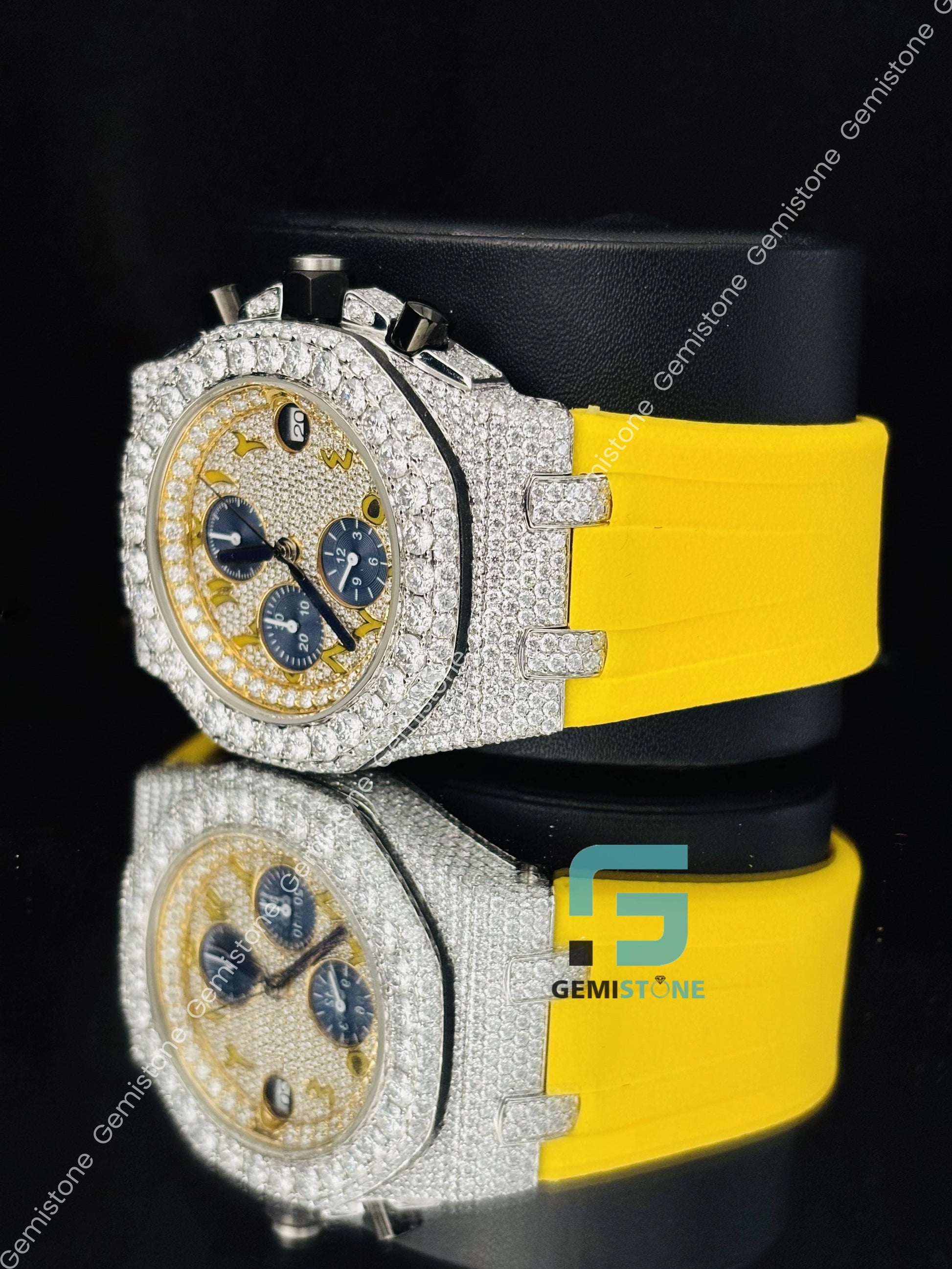 Hip Hop Moissanite Big Bezel Moissanite Watch