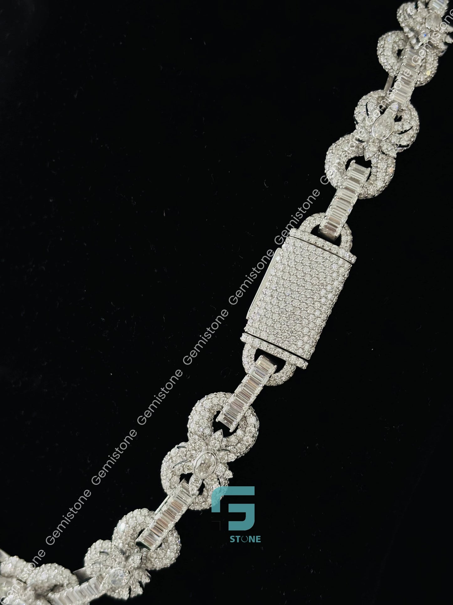 Hip Hop Moissanite Bust Down Cuban Link Chain