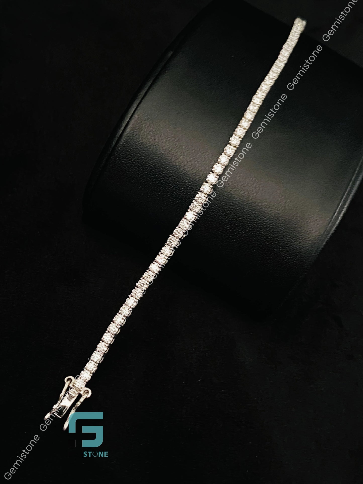 Hip Hop Moissanite Round Cut Tennis Bracelet