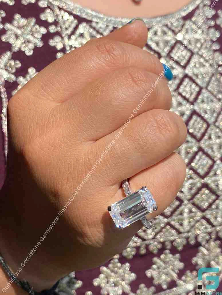 Huge Emerald Cut Ring