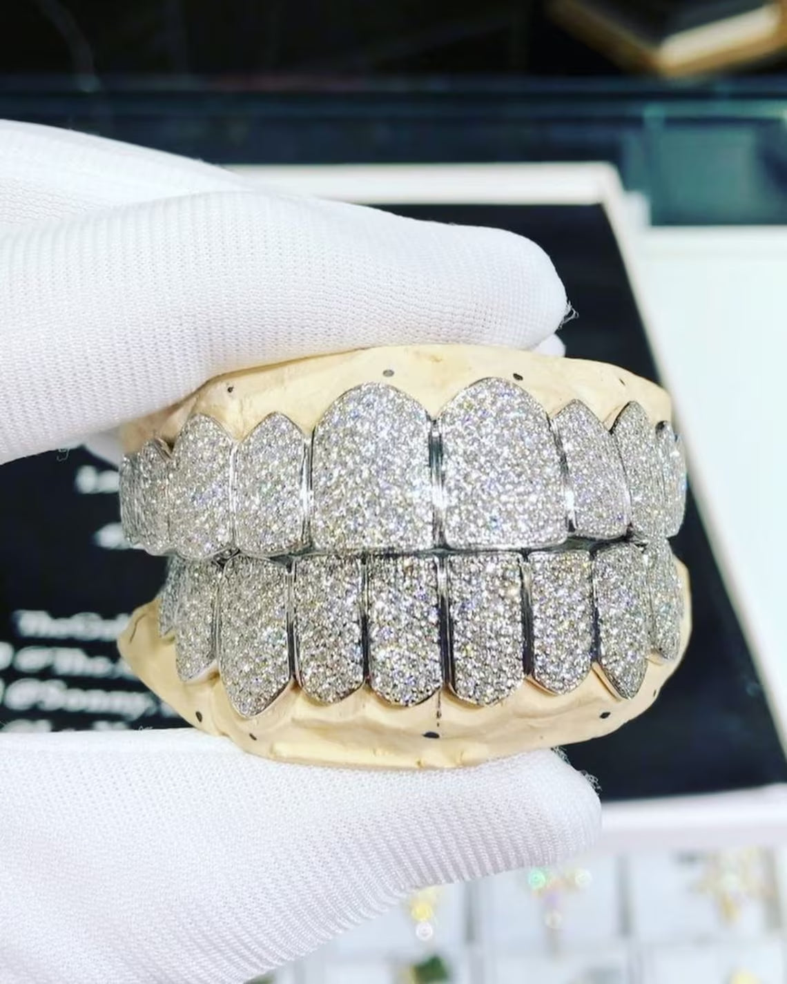 Perm Cut VVS Iced Out Grillz For Teeth - Gemistone