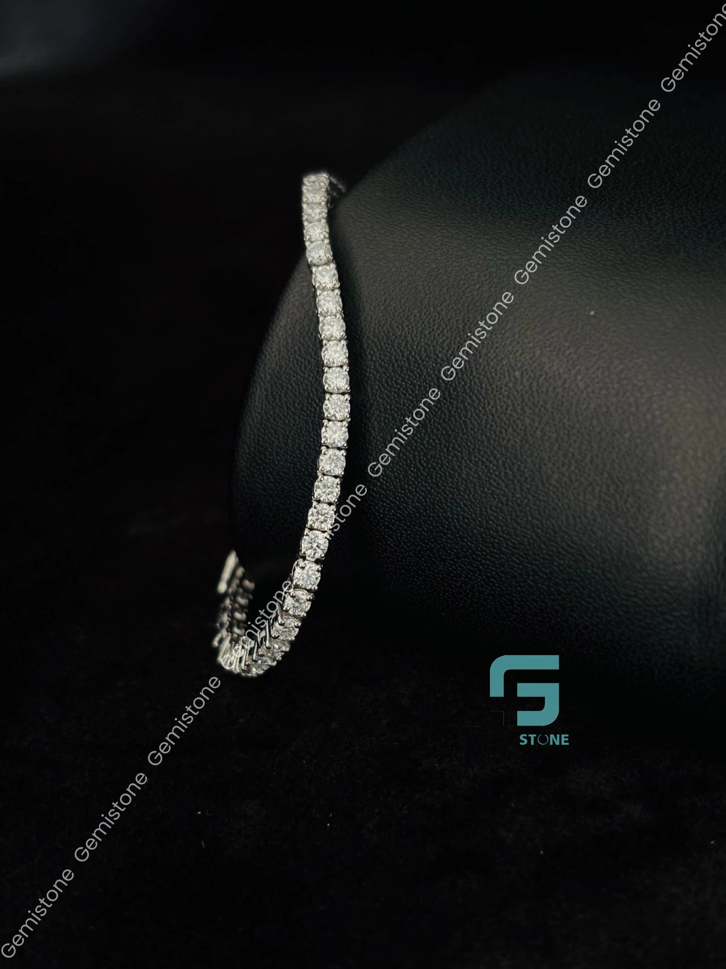 Iced Out Bust Down Moissanite Bracelet