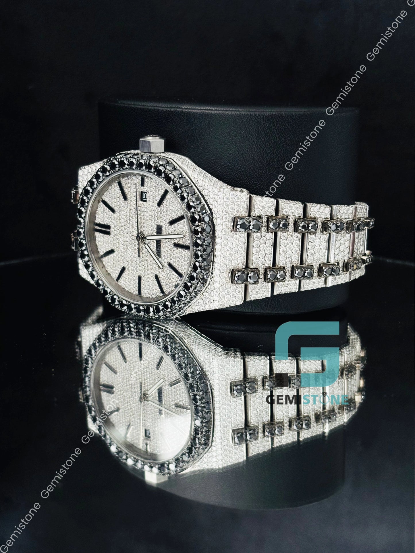 Iced Out Moissanite Ap Bust Down Watch For Men _s