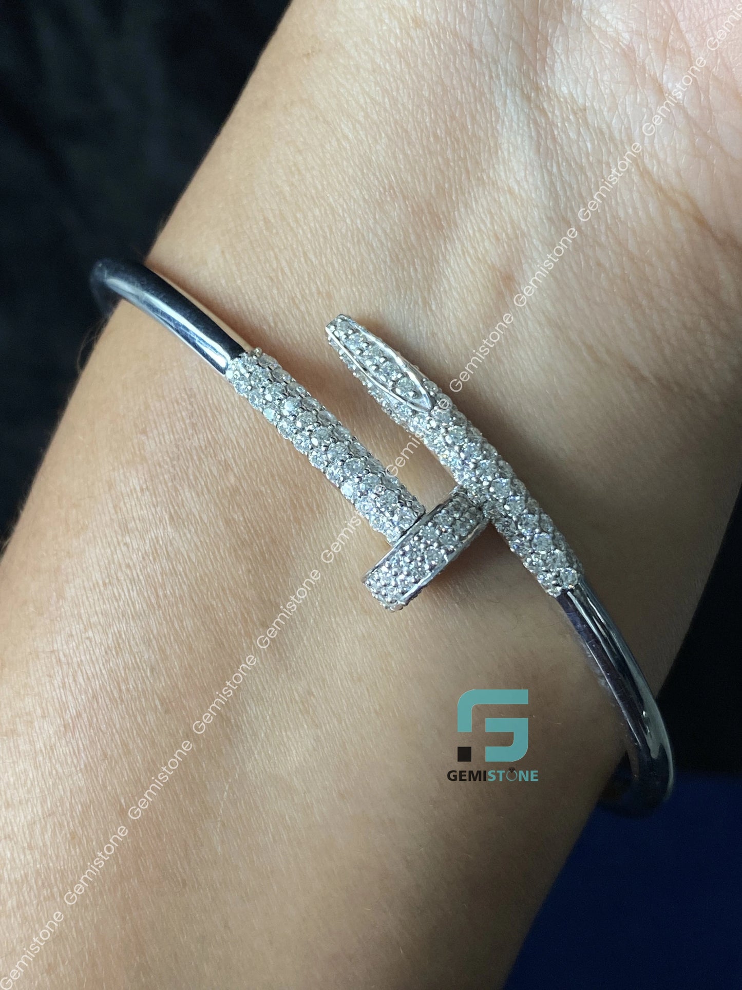 Iced Out Moissanite Catier Bracelet