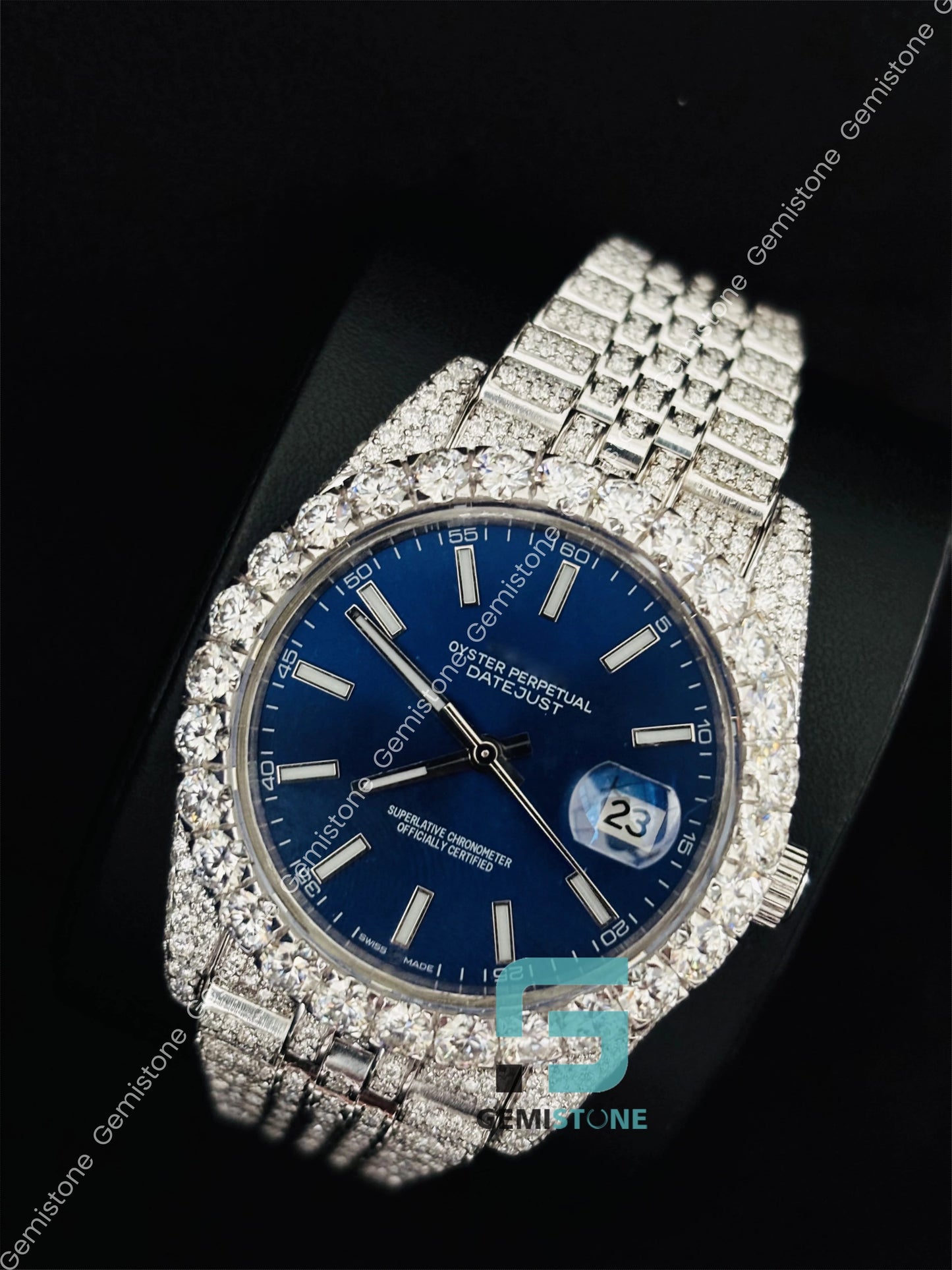 Iced Out Moissanite Hip Hop Bust Down Watch