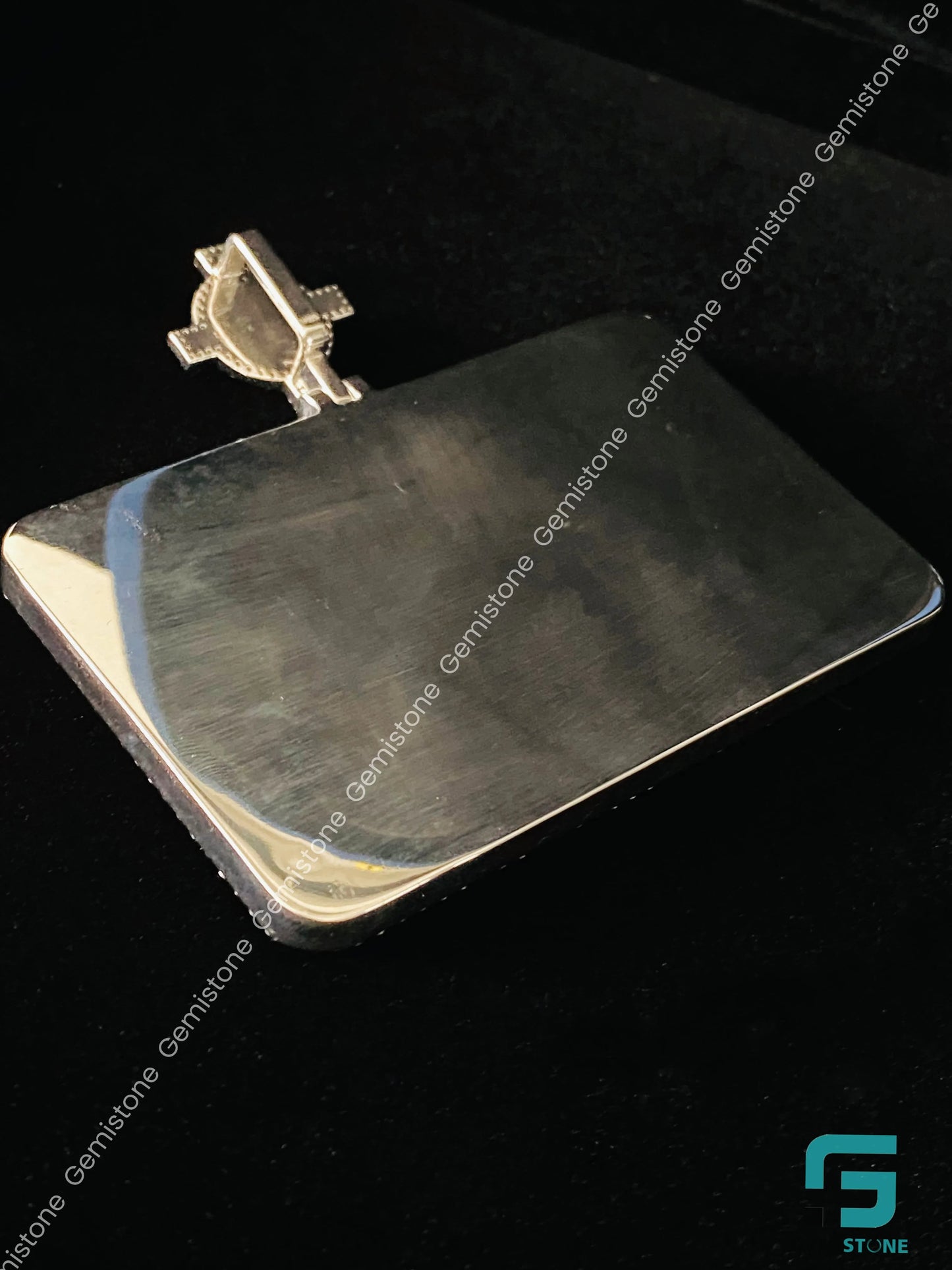 Initial YJ Letter Moissanite Pendant For Men