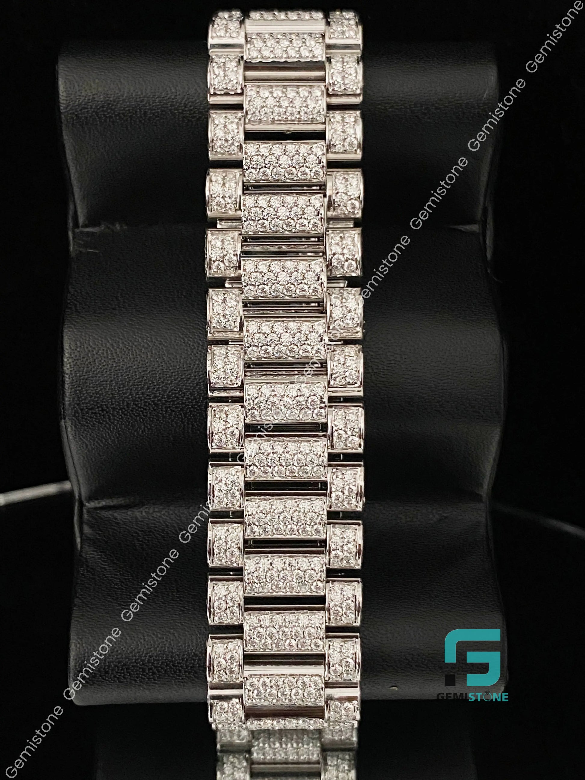 Jubile_Belt_Fully_Roman_Number_With_Jubile_Belt_Moissanite_Watch