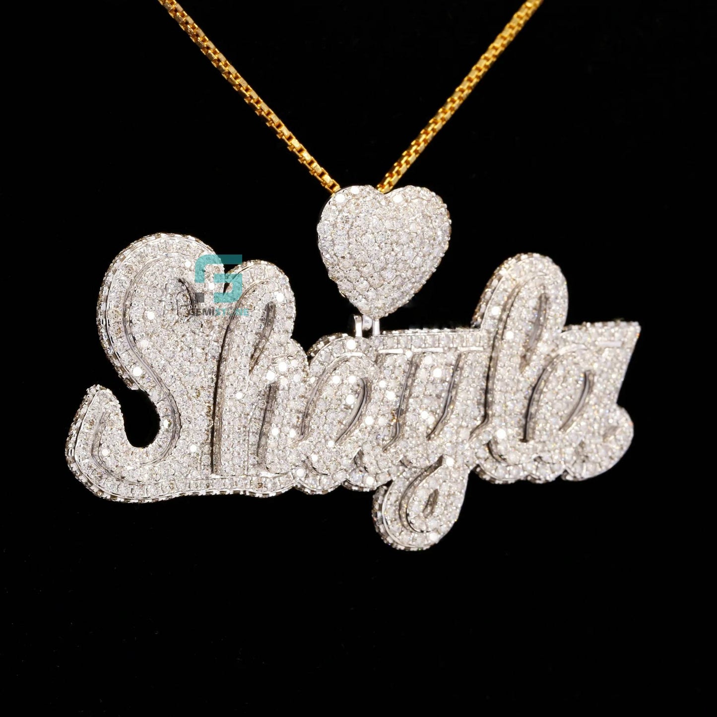 VVS Moissanite Custom Name SHAYLA Diamond Letter Pendants