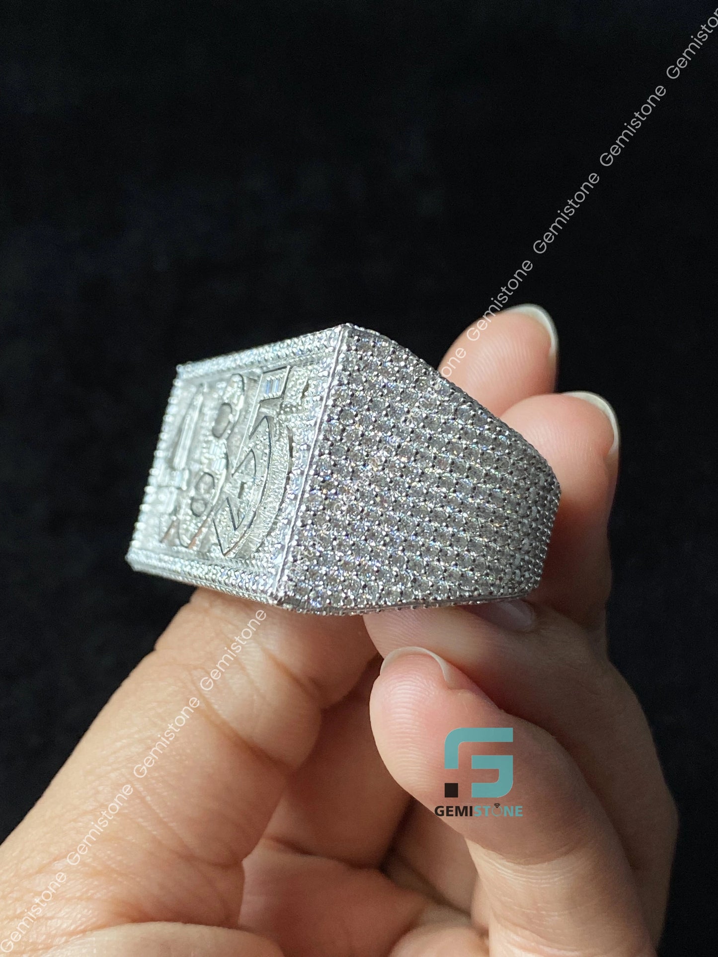 Lucky Number Custom Moissanite Ring