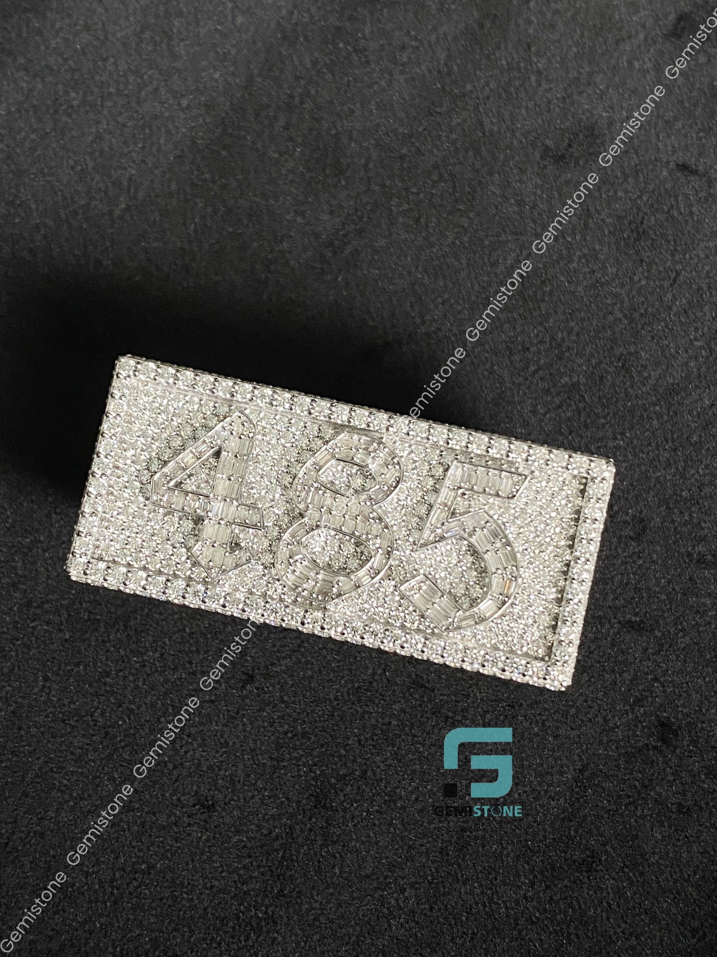 Lucky Number Moissanite Hip Hop Ring