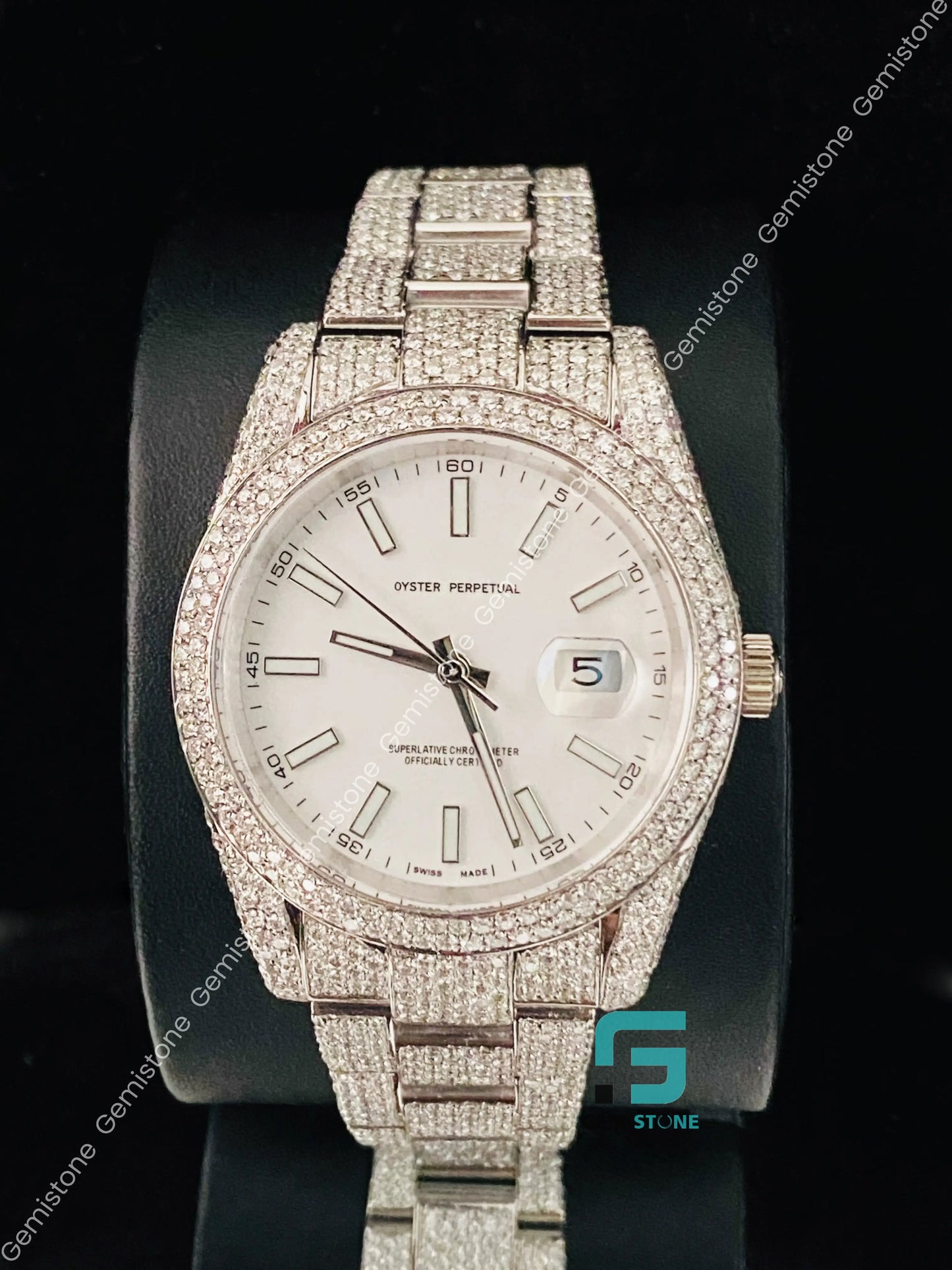 Luxury Bust Down Moissanite Watch