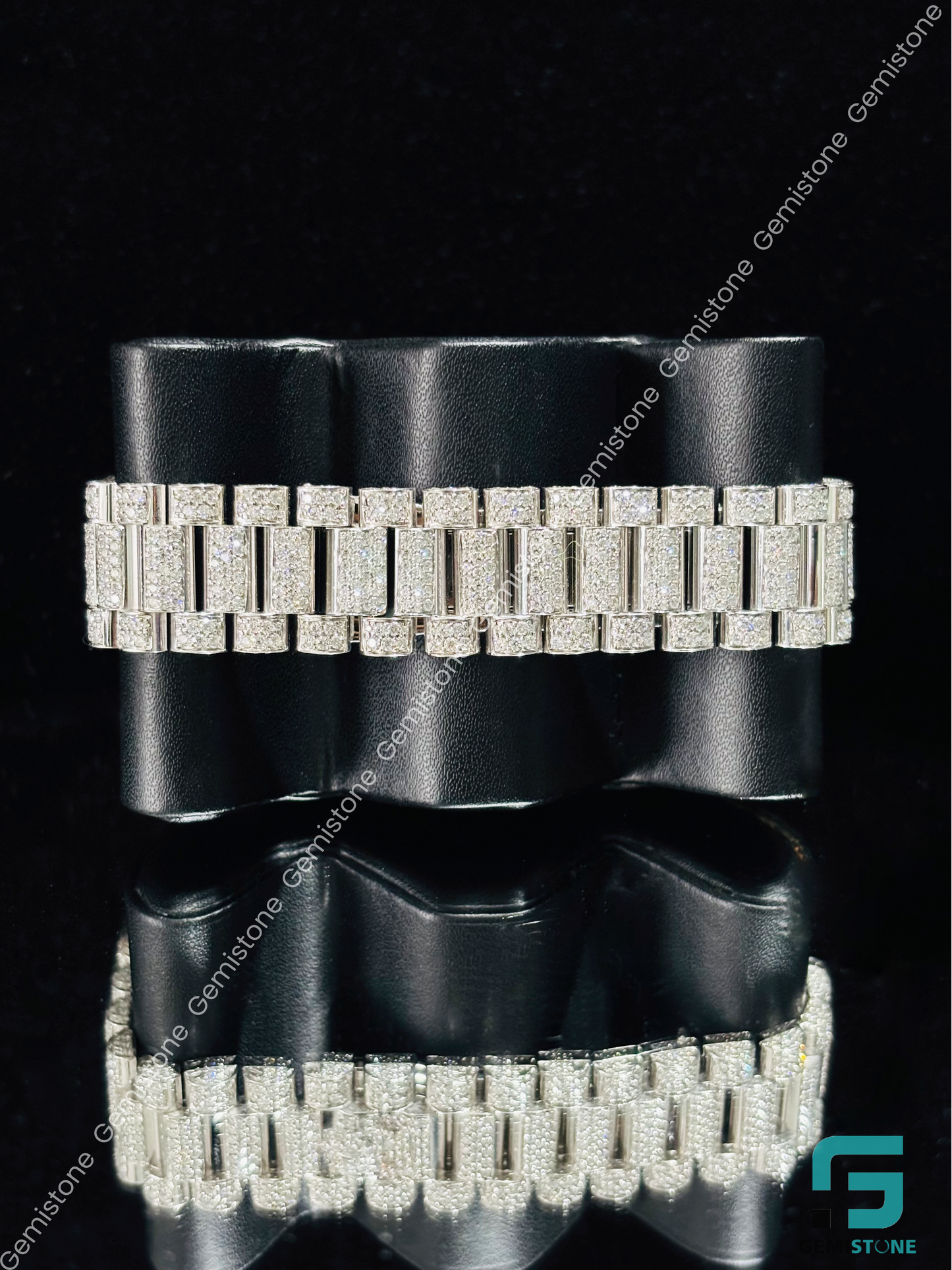 Luxury Fully Ice Out Moissanite Diamond Watch for Men_s