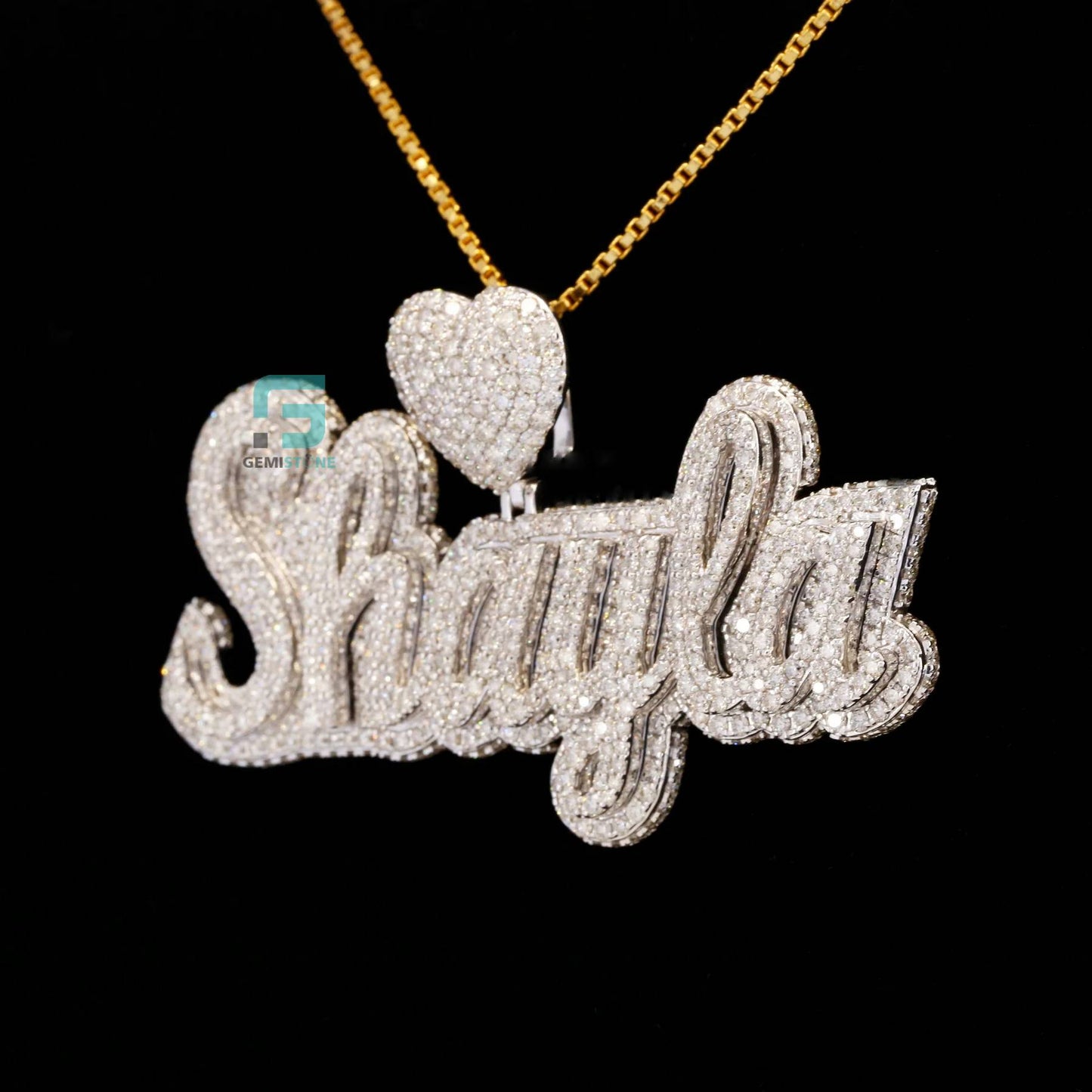 VVS Moissanite Custom Name SHAYLA Diamond Letter Pendants