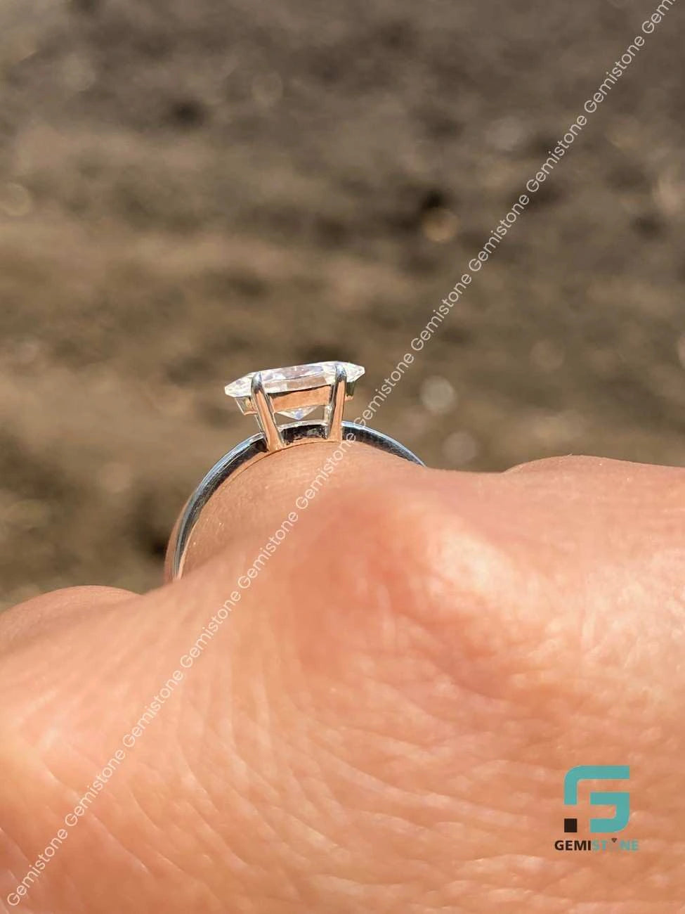 Marquiese Cut Moissanite Promise Ring