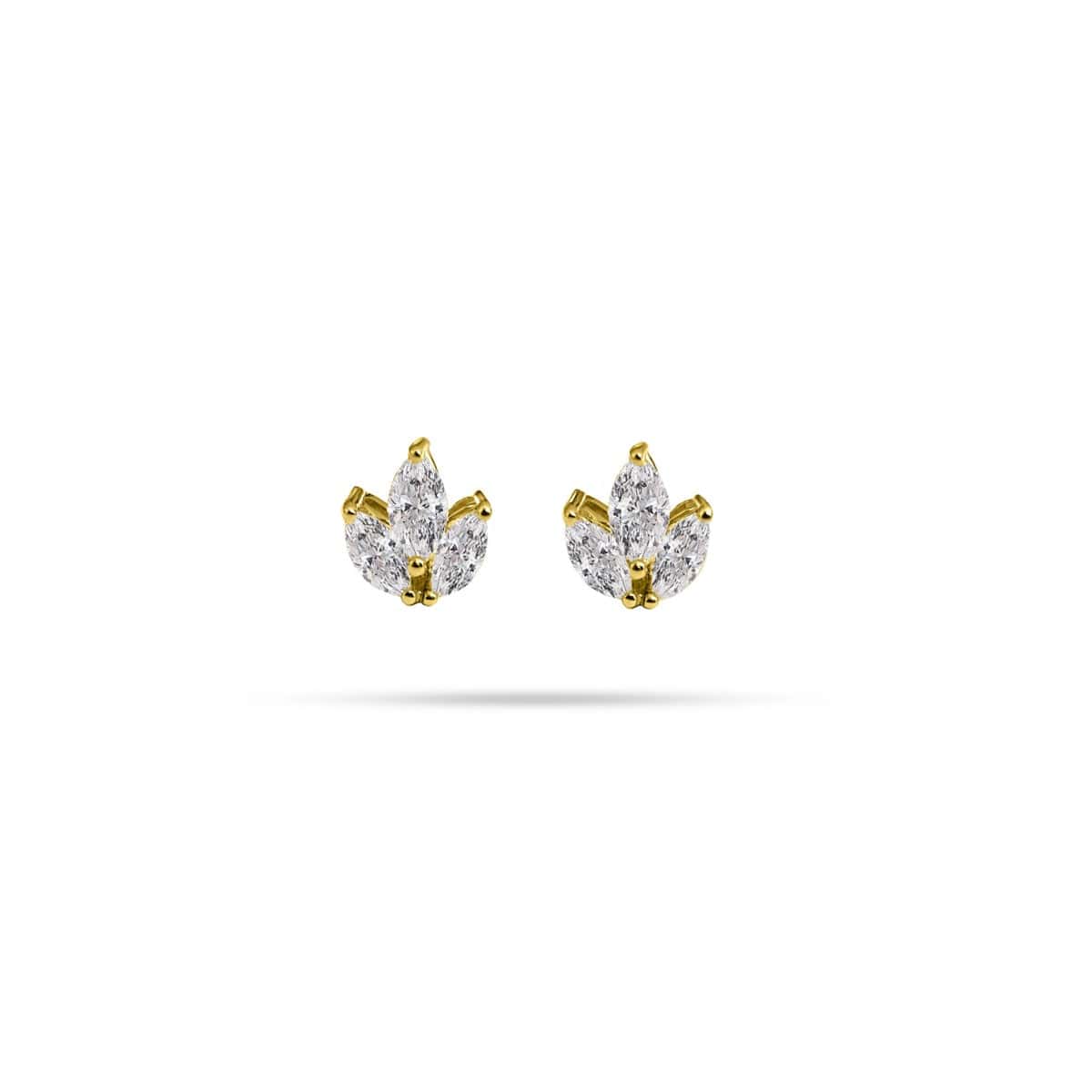 1 Carat Marquise Lotus Stud Earrings