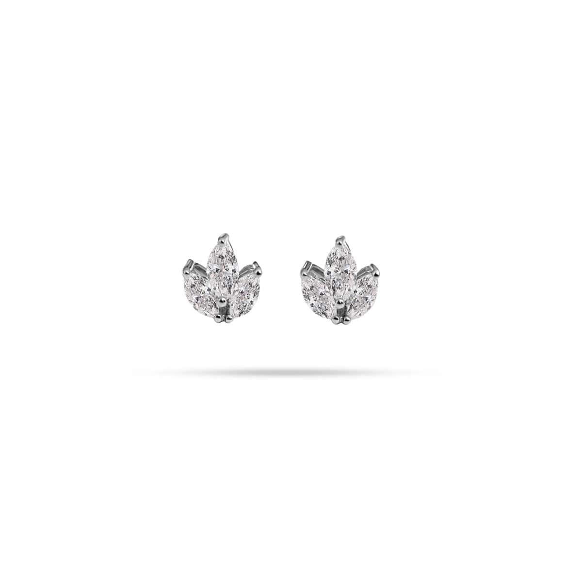 1 Carat Marquise Lotus Stud Earrings