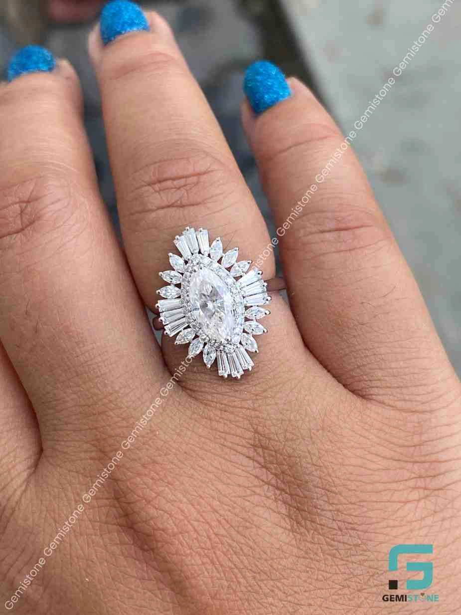 Marquise_Cut_Moissanite_Baguette_Ring