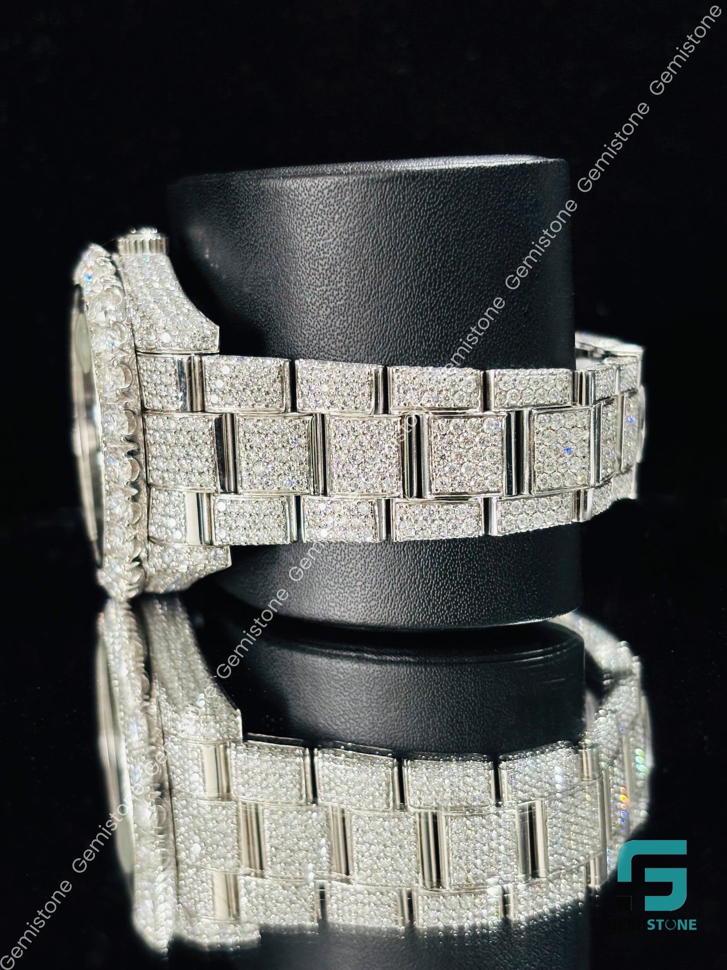 Men Presidential Strap Moissanite Watch