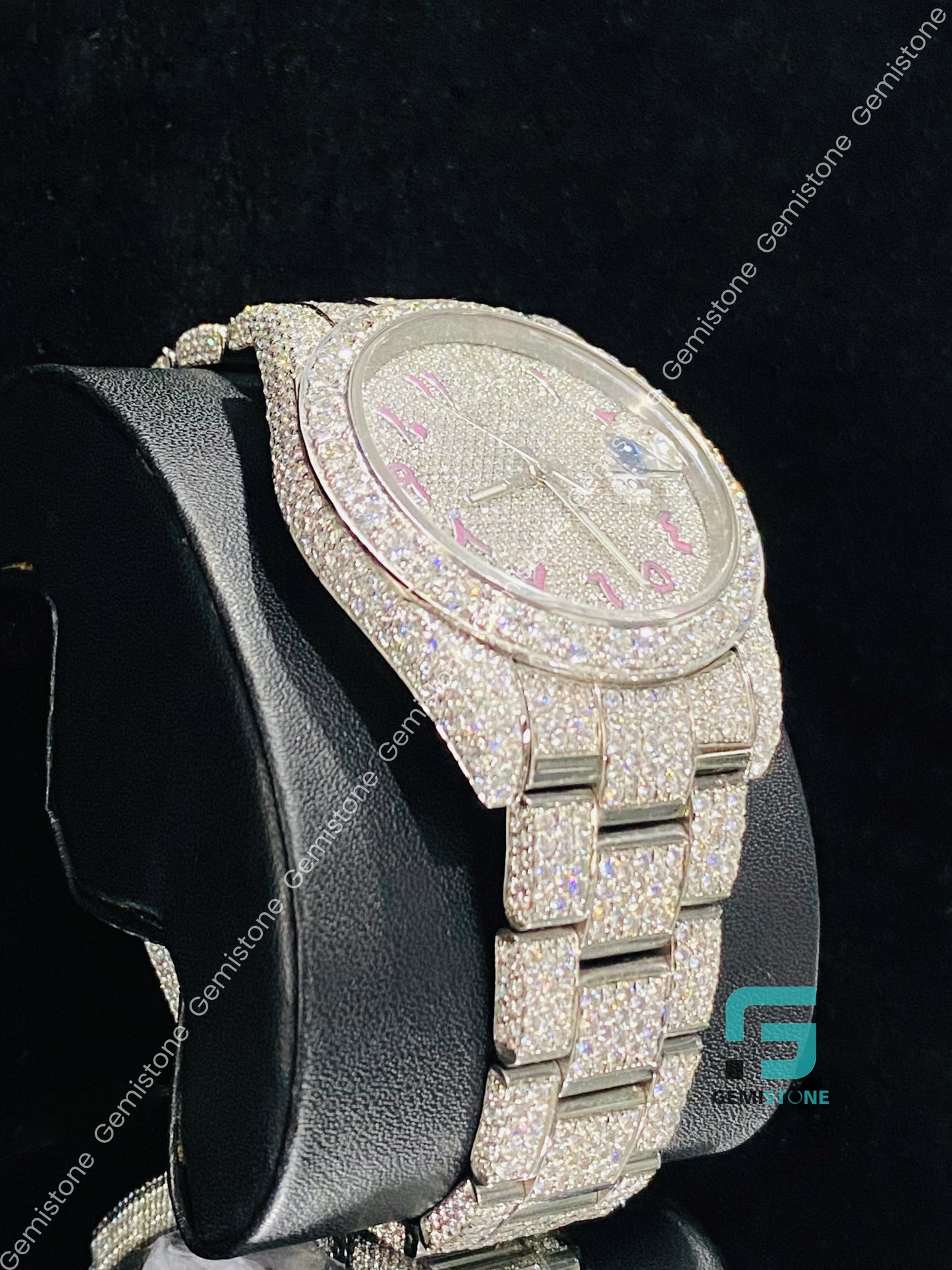 Men_s Bust Down Moissanite Watch