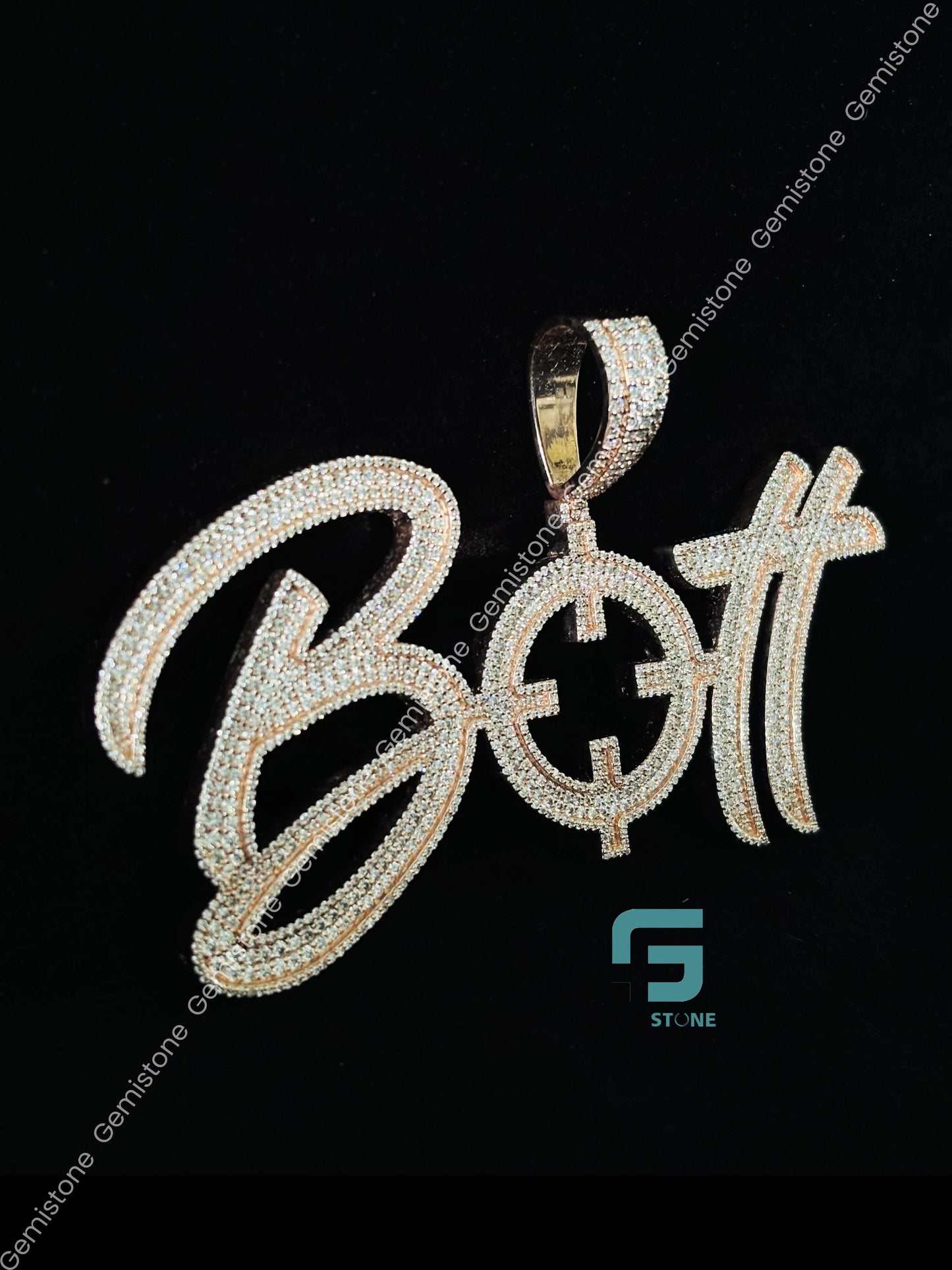 Men_s Custom Name Yellow Gold Plated Pendant_2