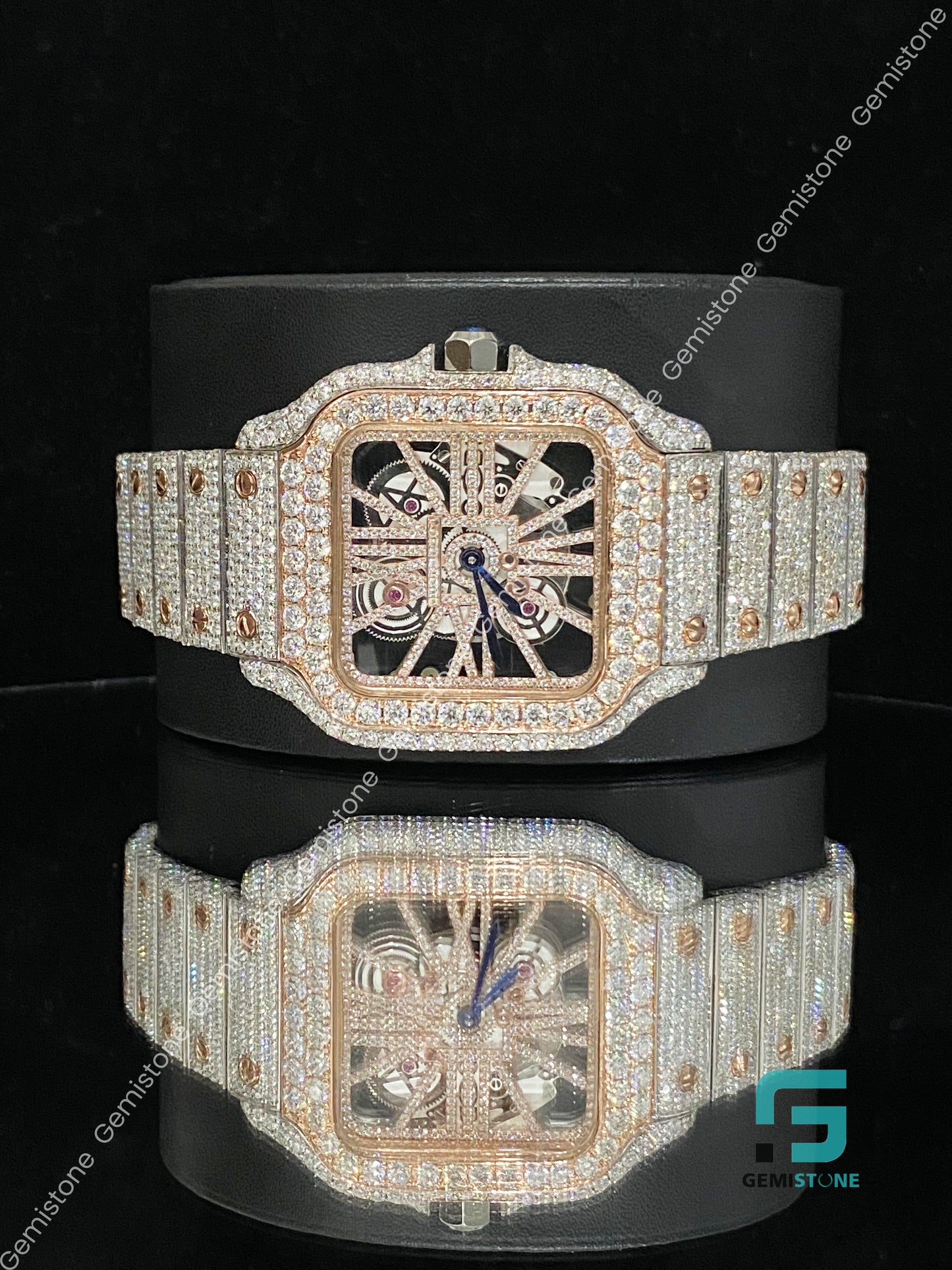Men_s Fully studded Moissanite Watch