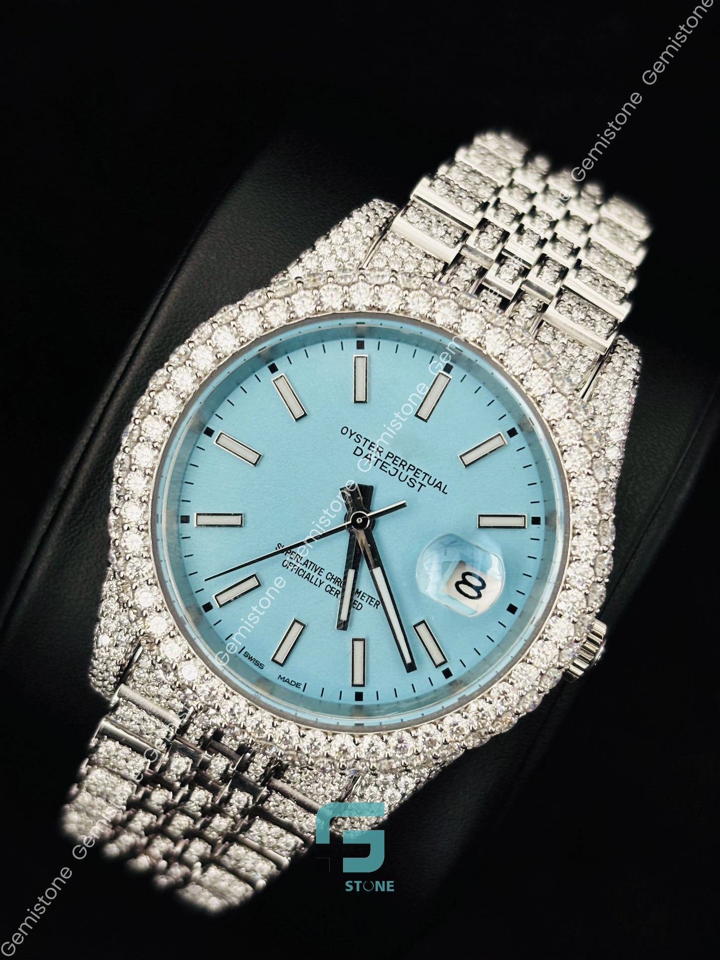 Men_s Moissanite Diamond Wrist Watch