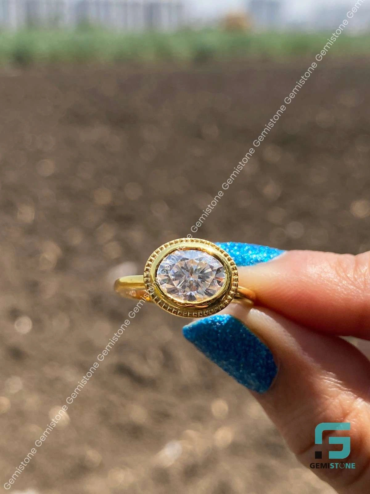 Moissanit Oval Cut Rings