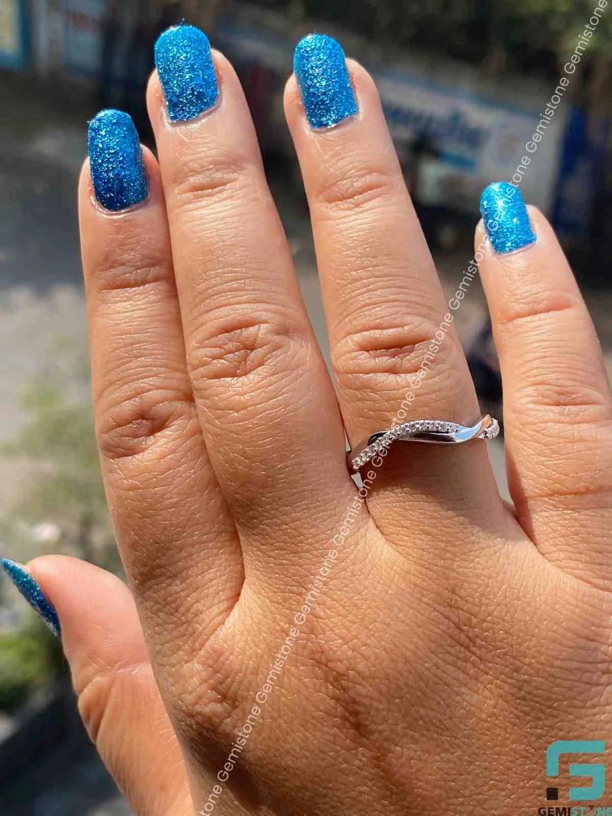 Round Twisted Moissanite Engagement Wedding Stack Band For Her