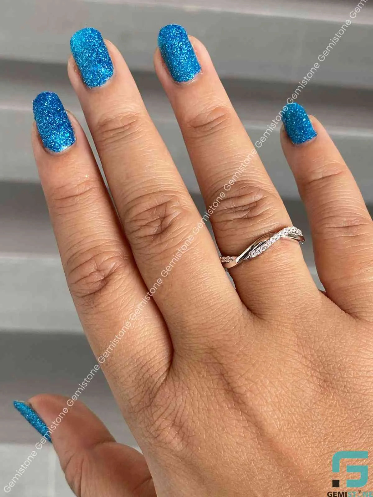 Round Twisted Moissanite Engagement Wedding Stack Band For Her
