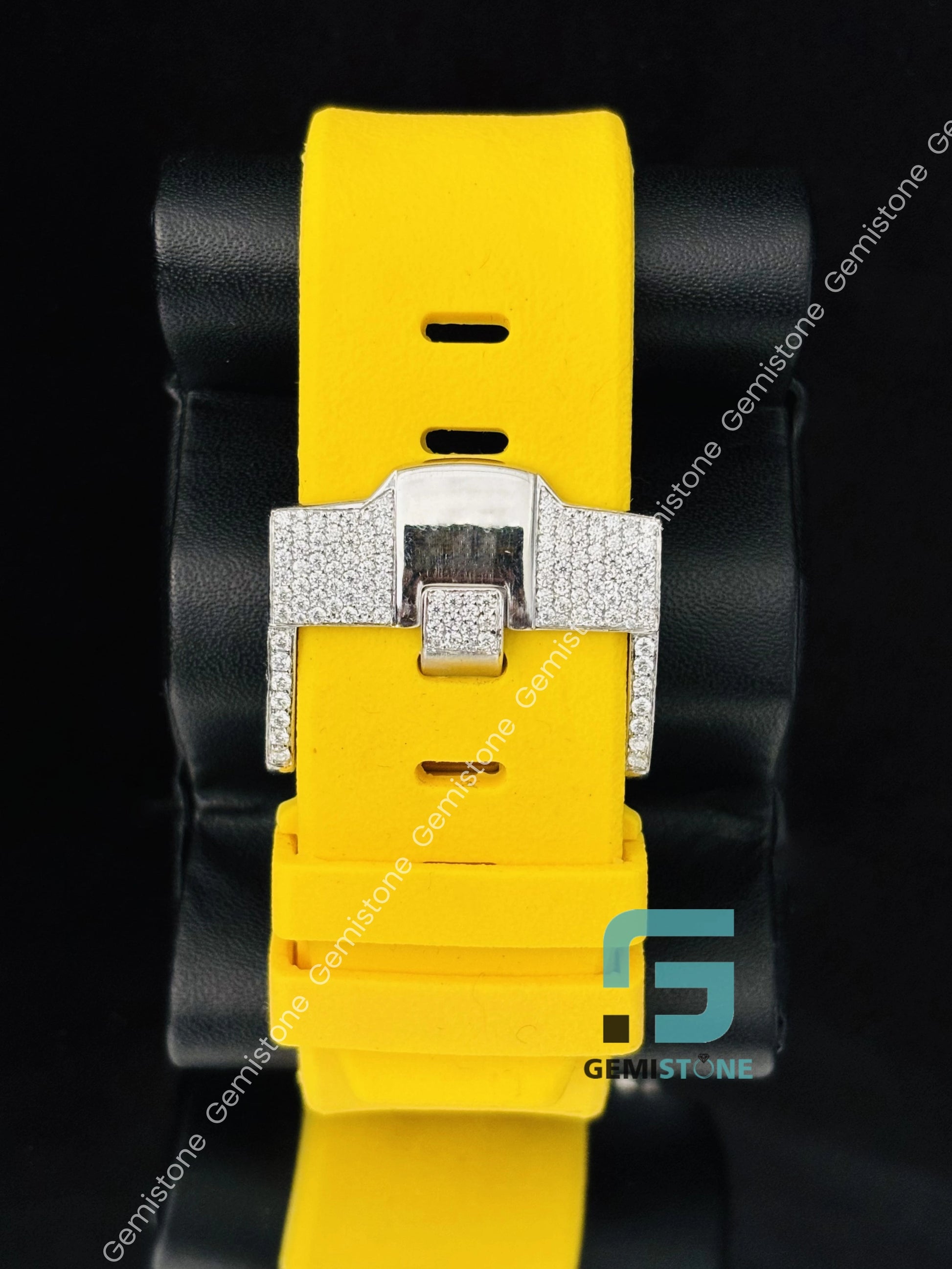 Moissanite AP Yellow Silicon Belt Watch