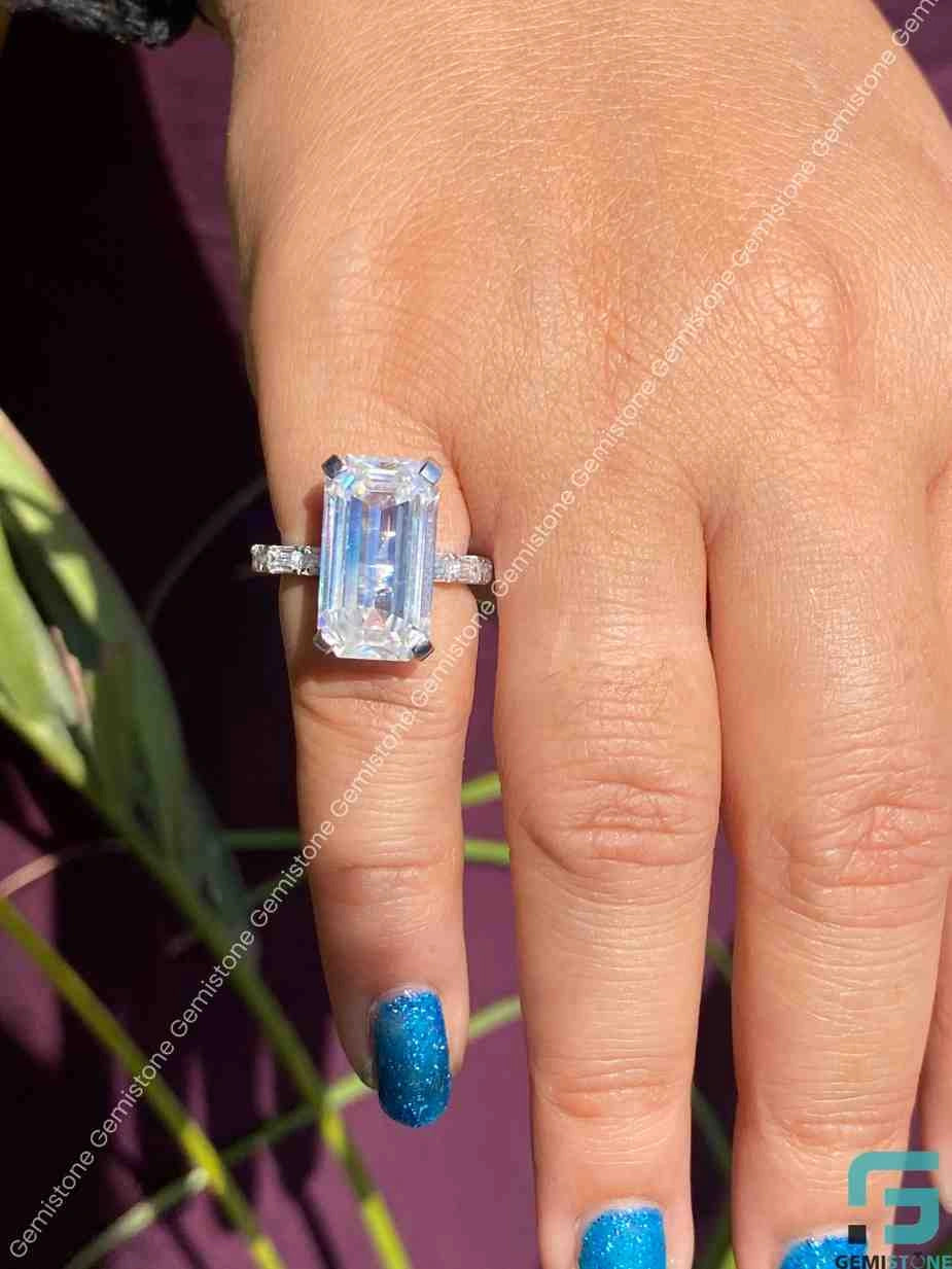Moissanite Baguette Band Moissanite Ring