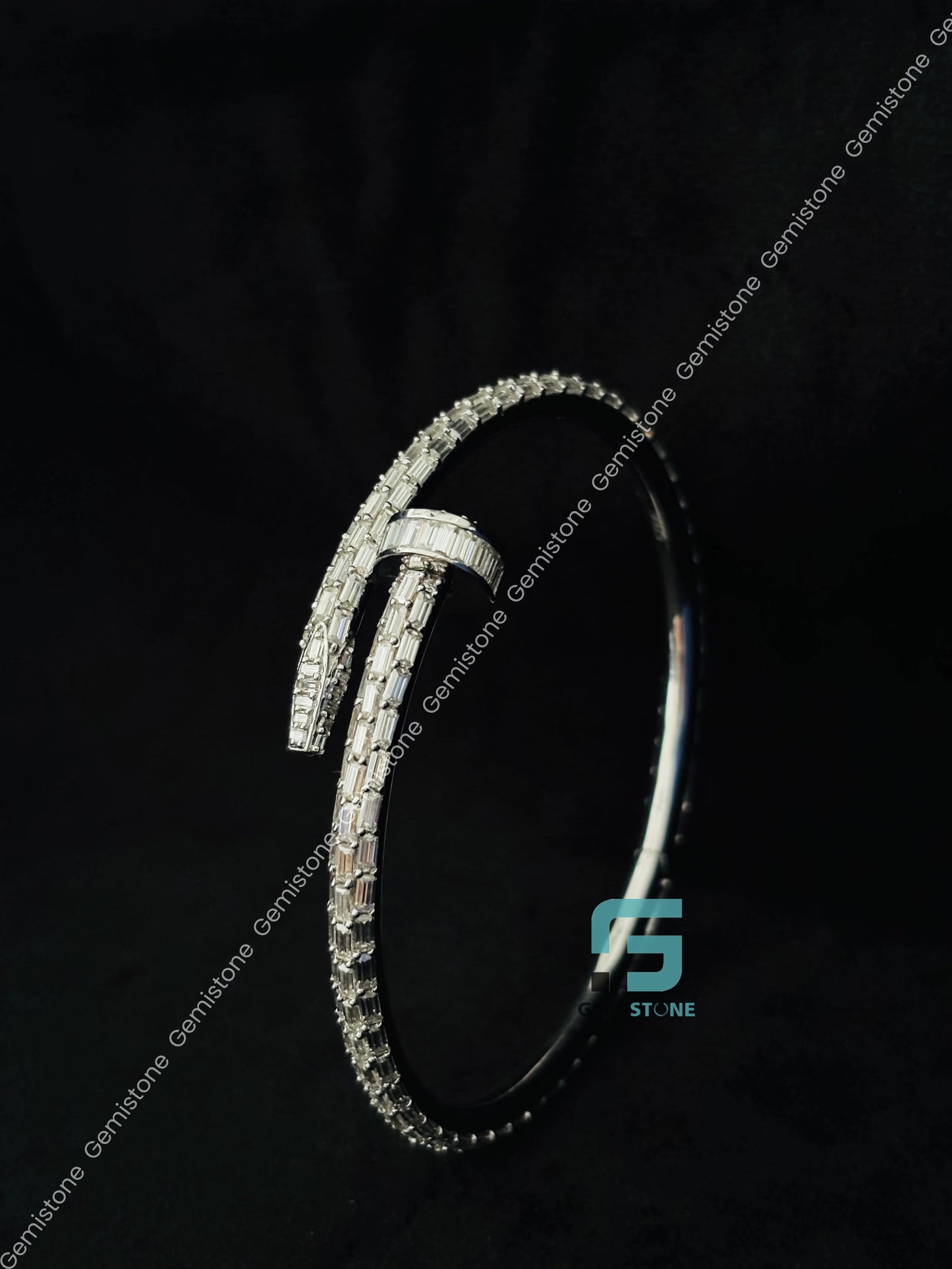 Moissanite Baguette Diamond Bracelet