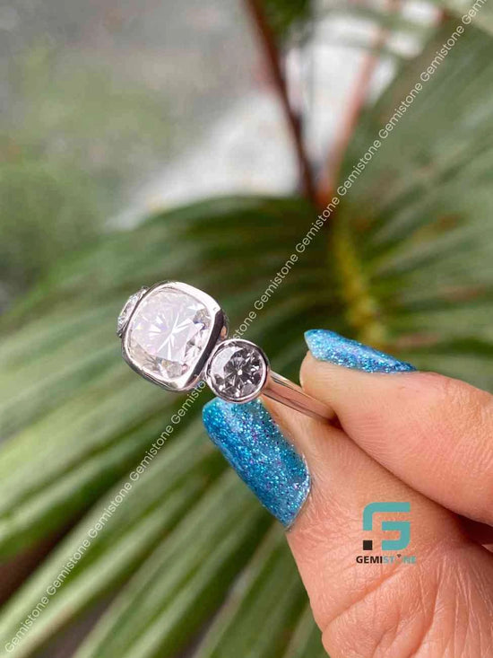 Moissanite Bezel Set Ring Moissanite Bezel Set Ring