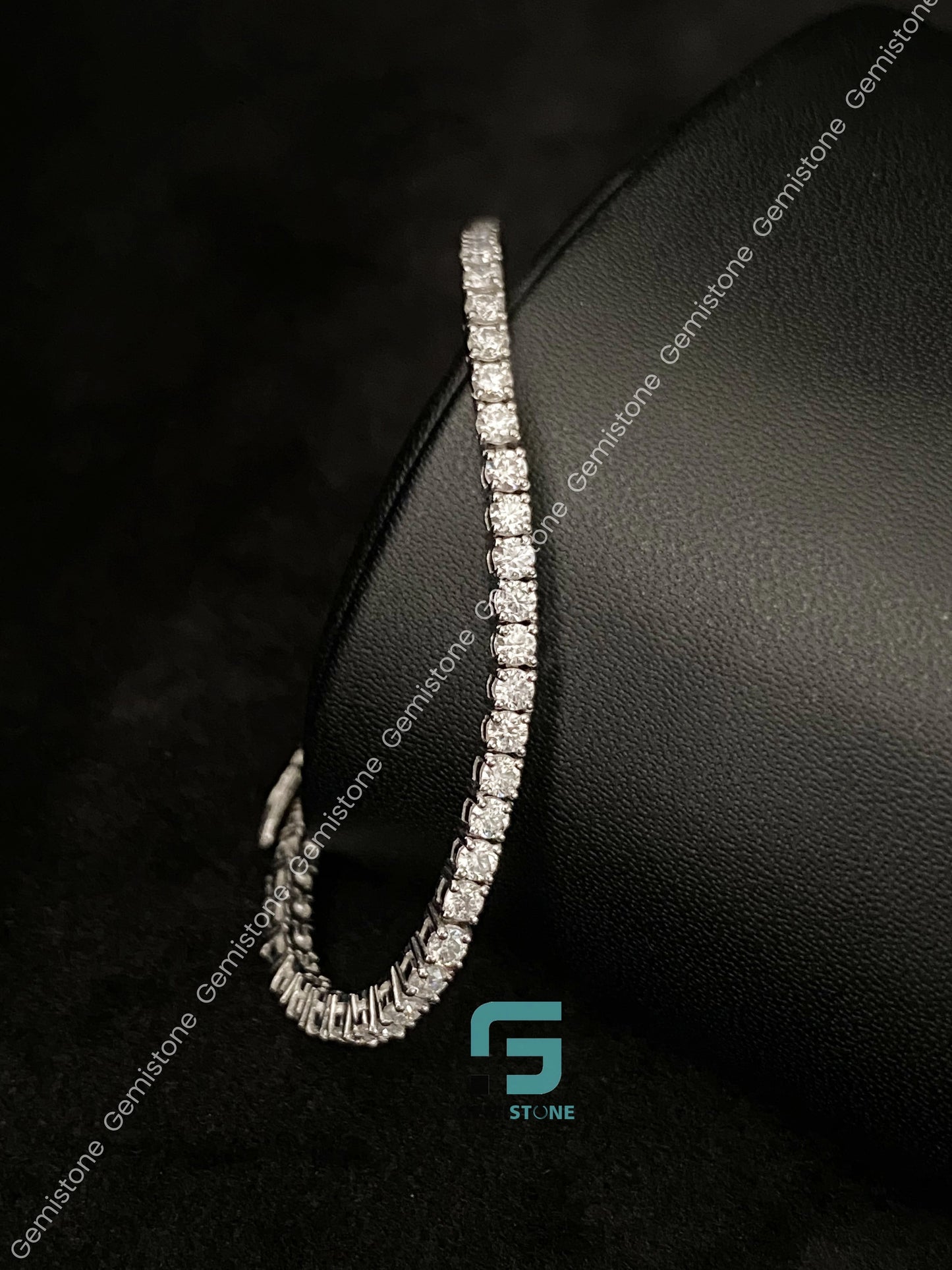 Moissanite Bust Down Round Cut Hip Hop Bracelet