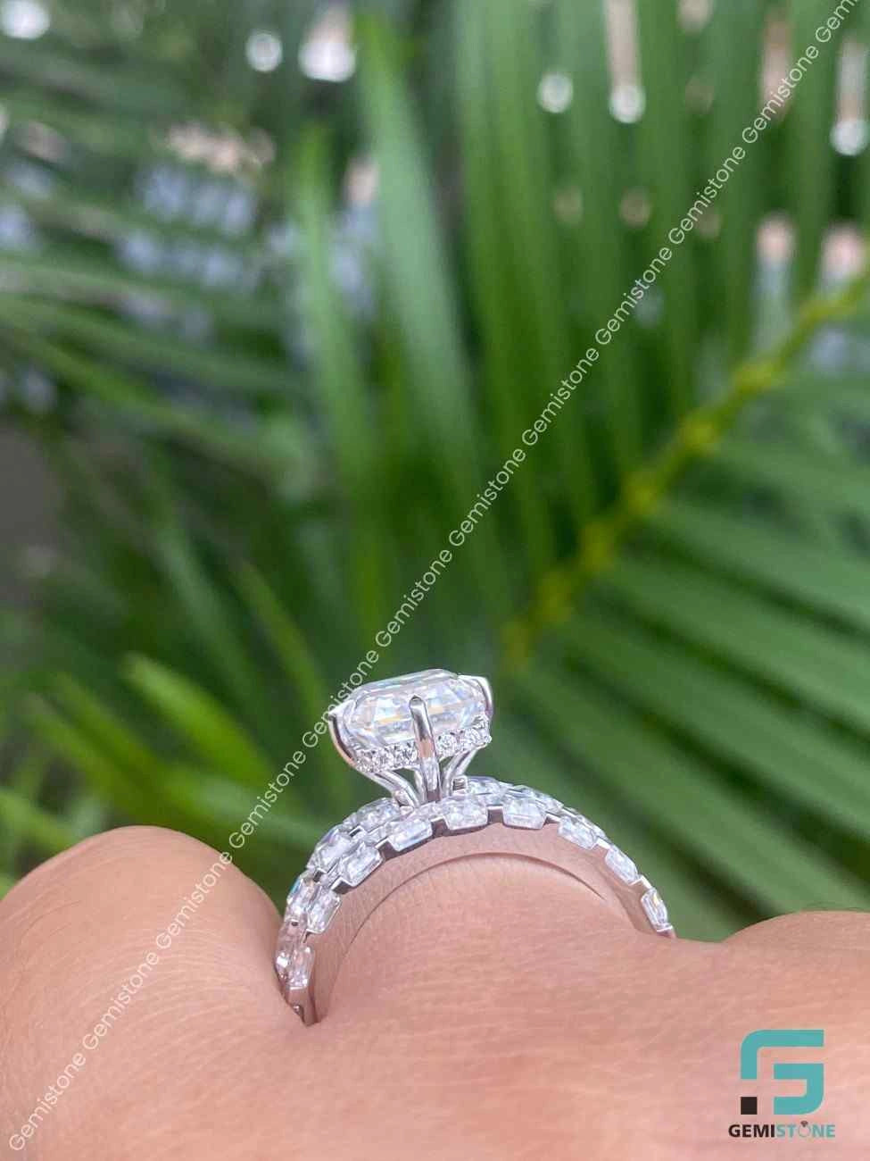 Moissanite Engagement Bridal Set