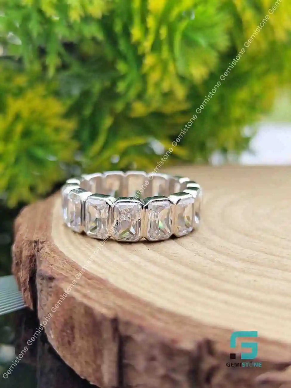 Moissanite Eternity Band