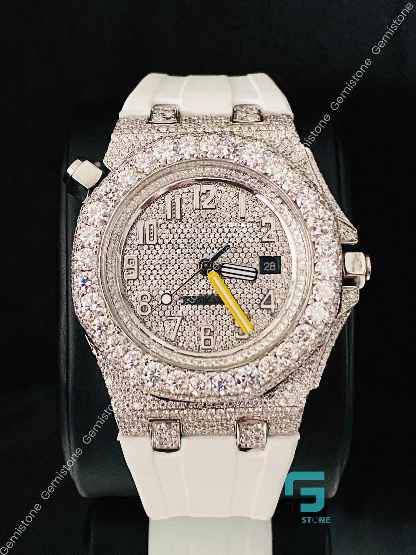 Moissanite Face Dial Rapper Watch
