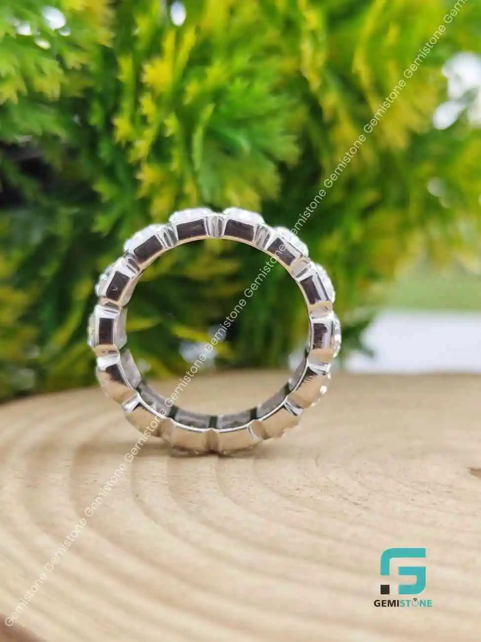 Moissanite Full Eternity Band For Wedding