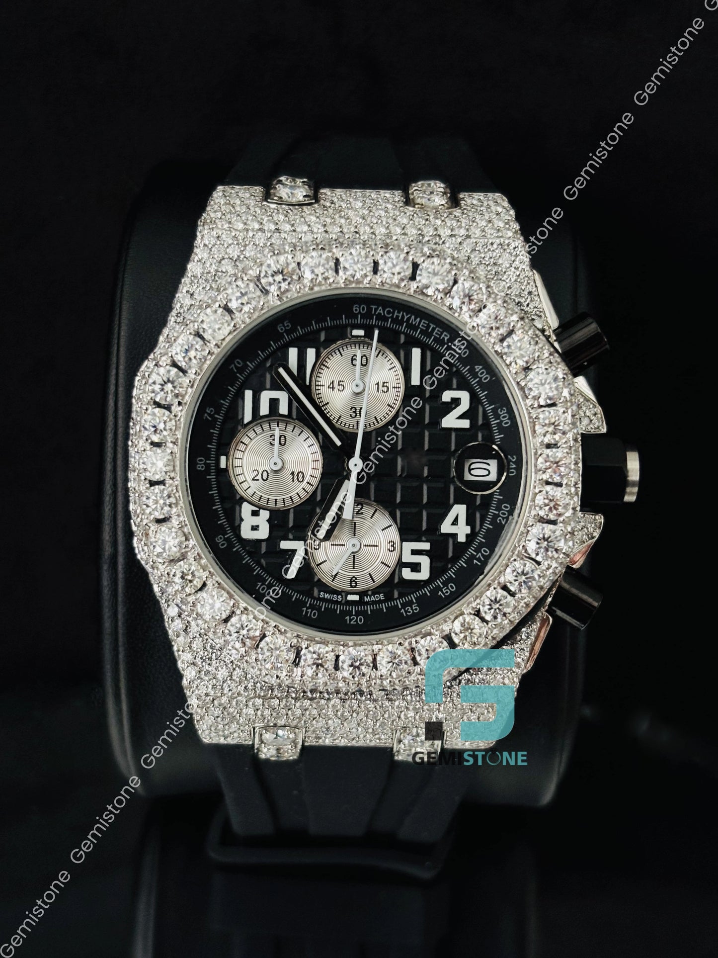 Moissanite Hip Hop Multi Chronograph Watch for Him