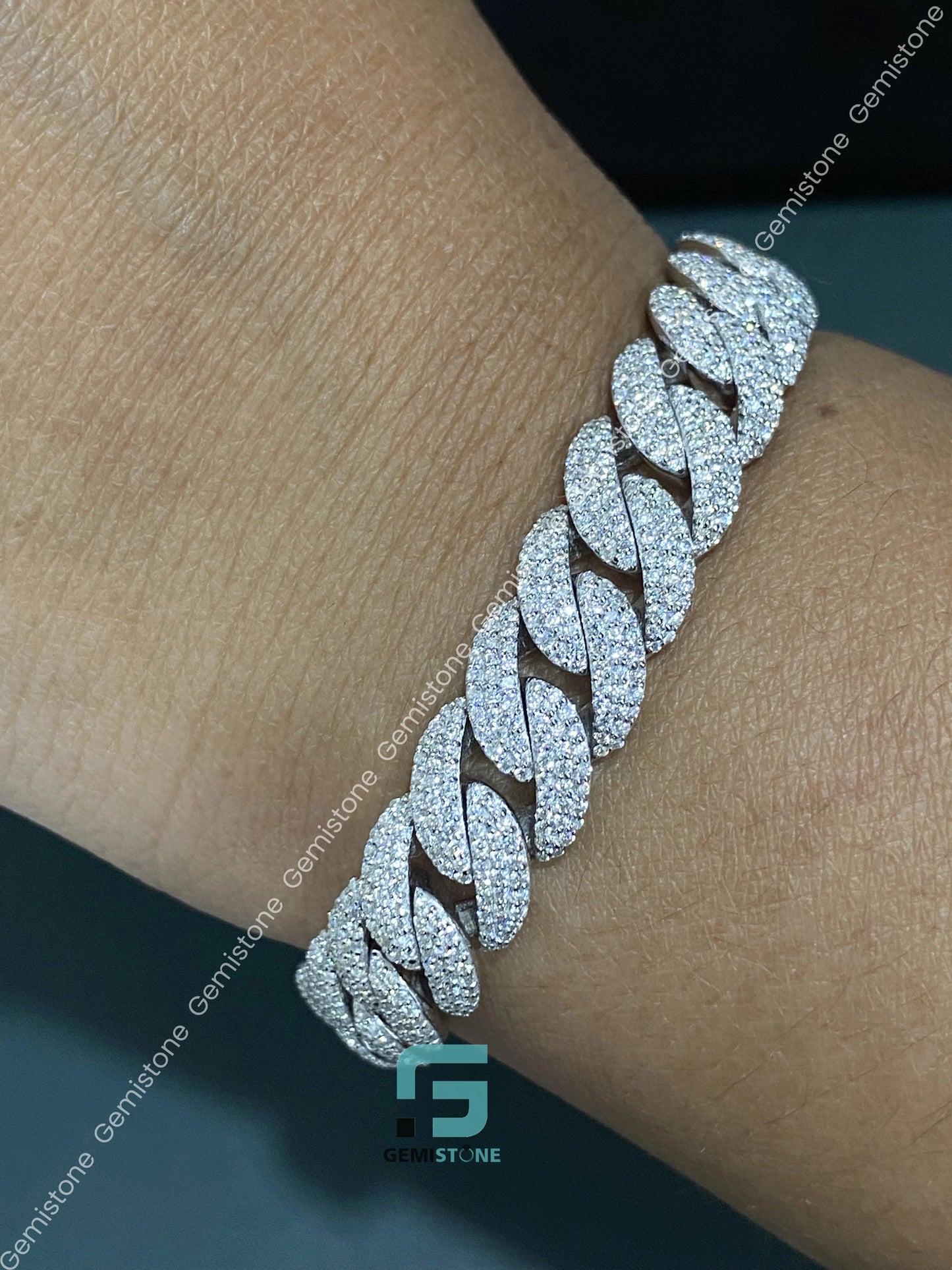 Moissanite Hip Hop Rapper Bracelet for Men