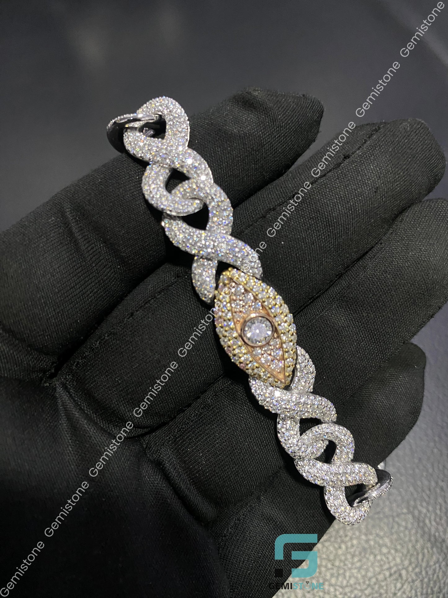 Moissanite Infinity Bust Down Bracelet