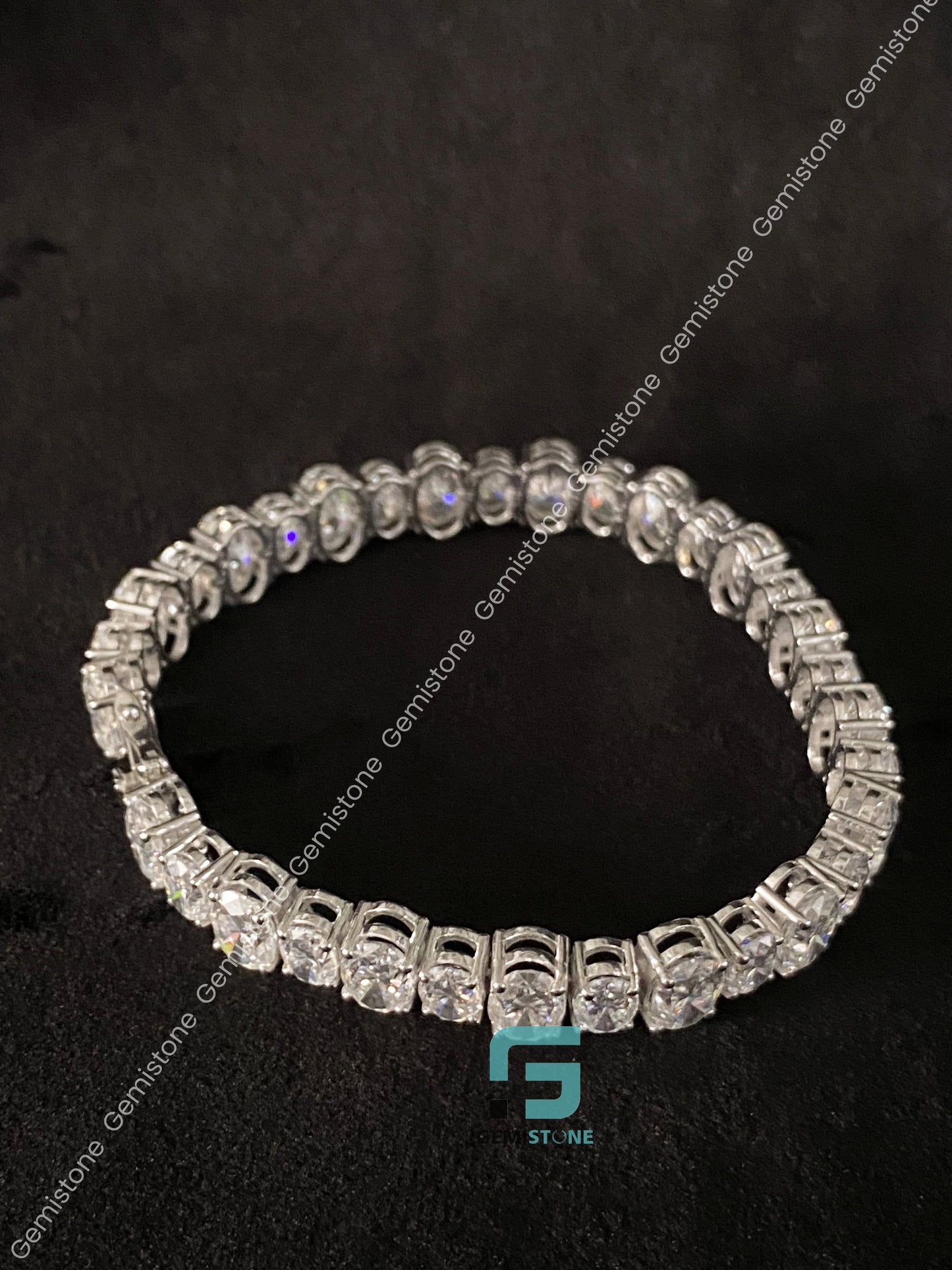 Moissanite Oval Cut Hip Hop Tennis Bracelet
