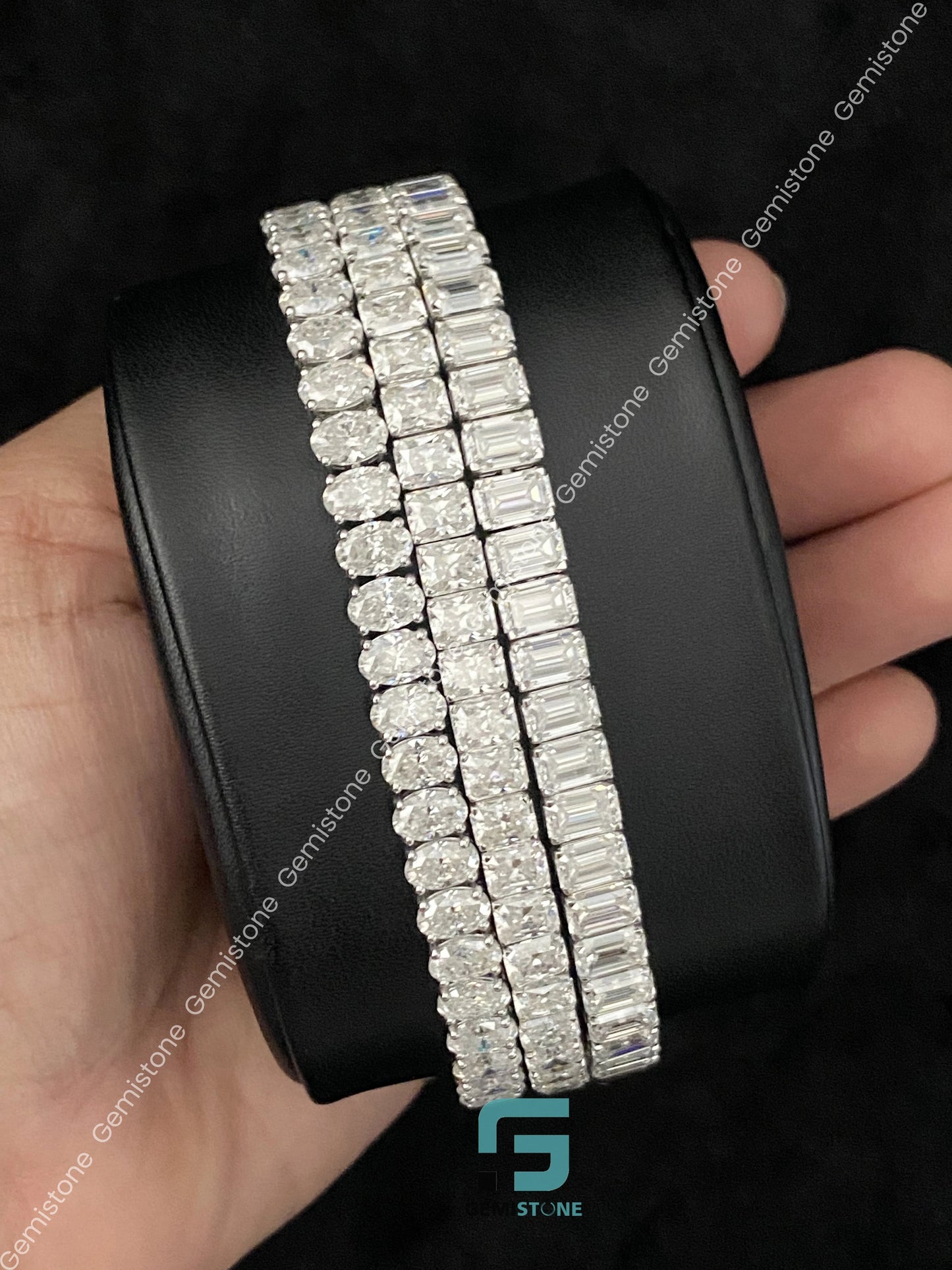 Moissanite Oval Cut Tennis Bracelet