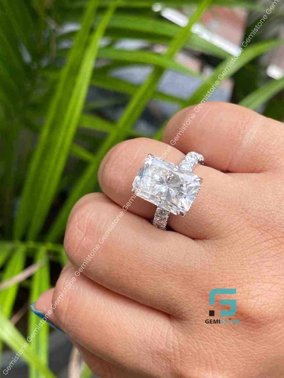 Moissanite Pave Set Ring
