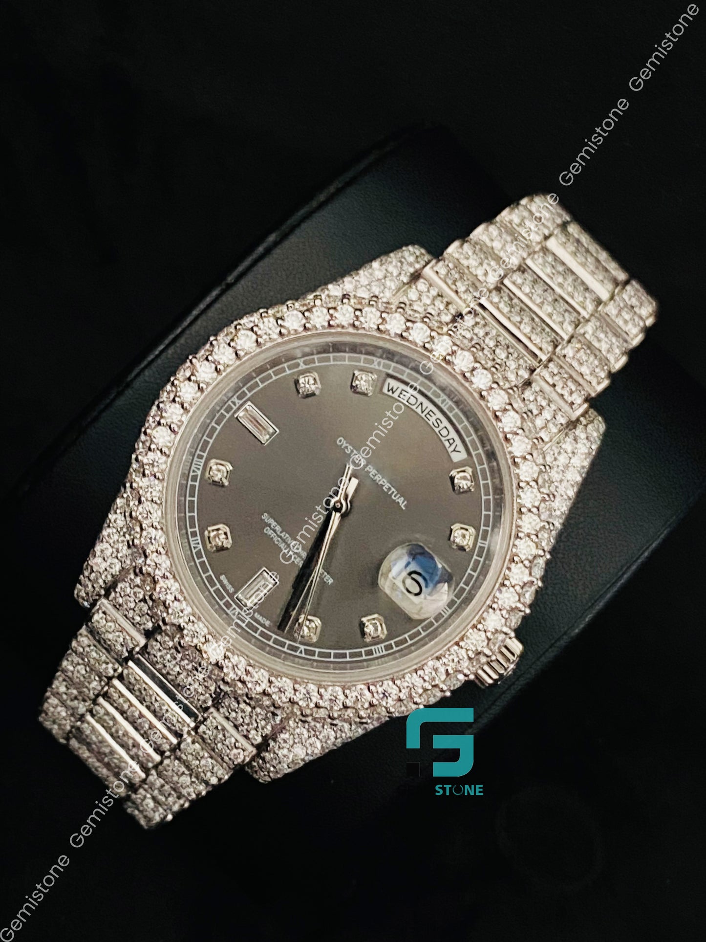 Moissanite Presidential Strap Luxury Watch