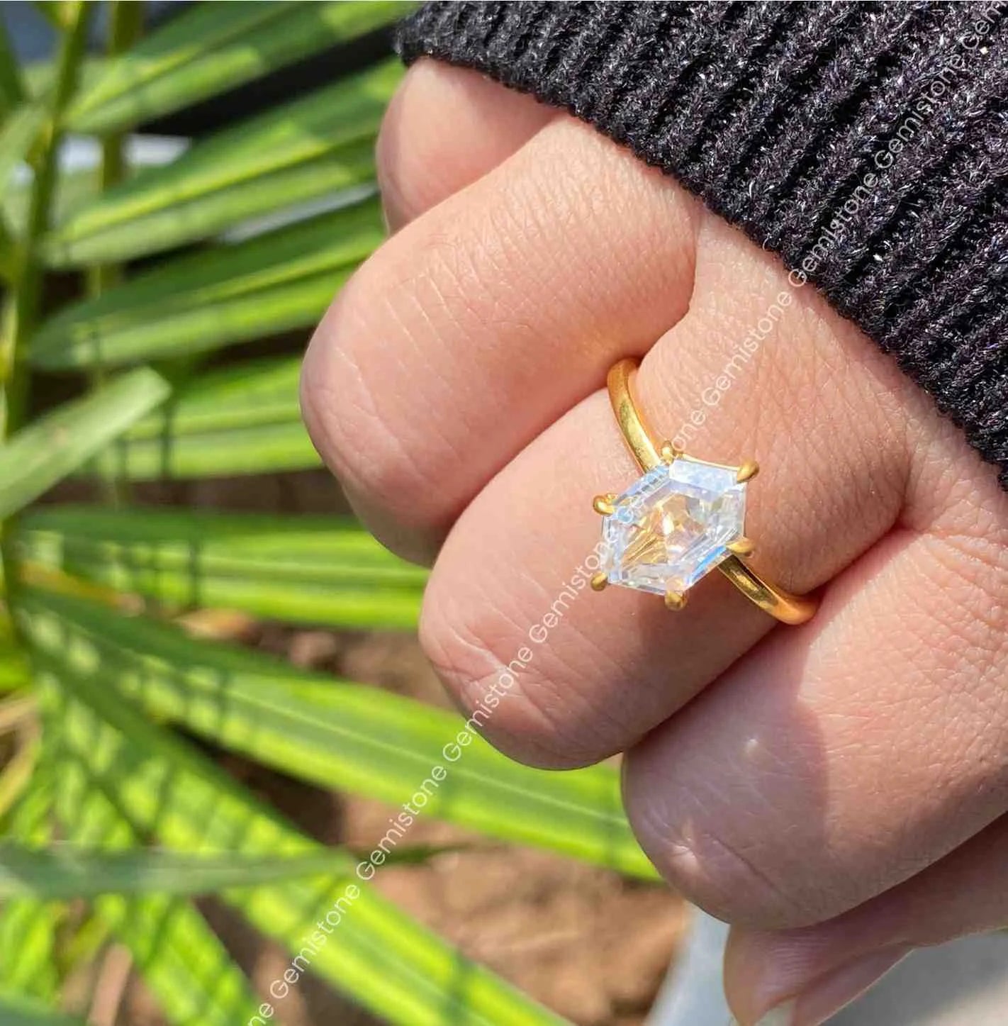 Moissanite Solitaire Engagement Ring For Women