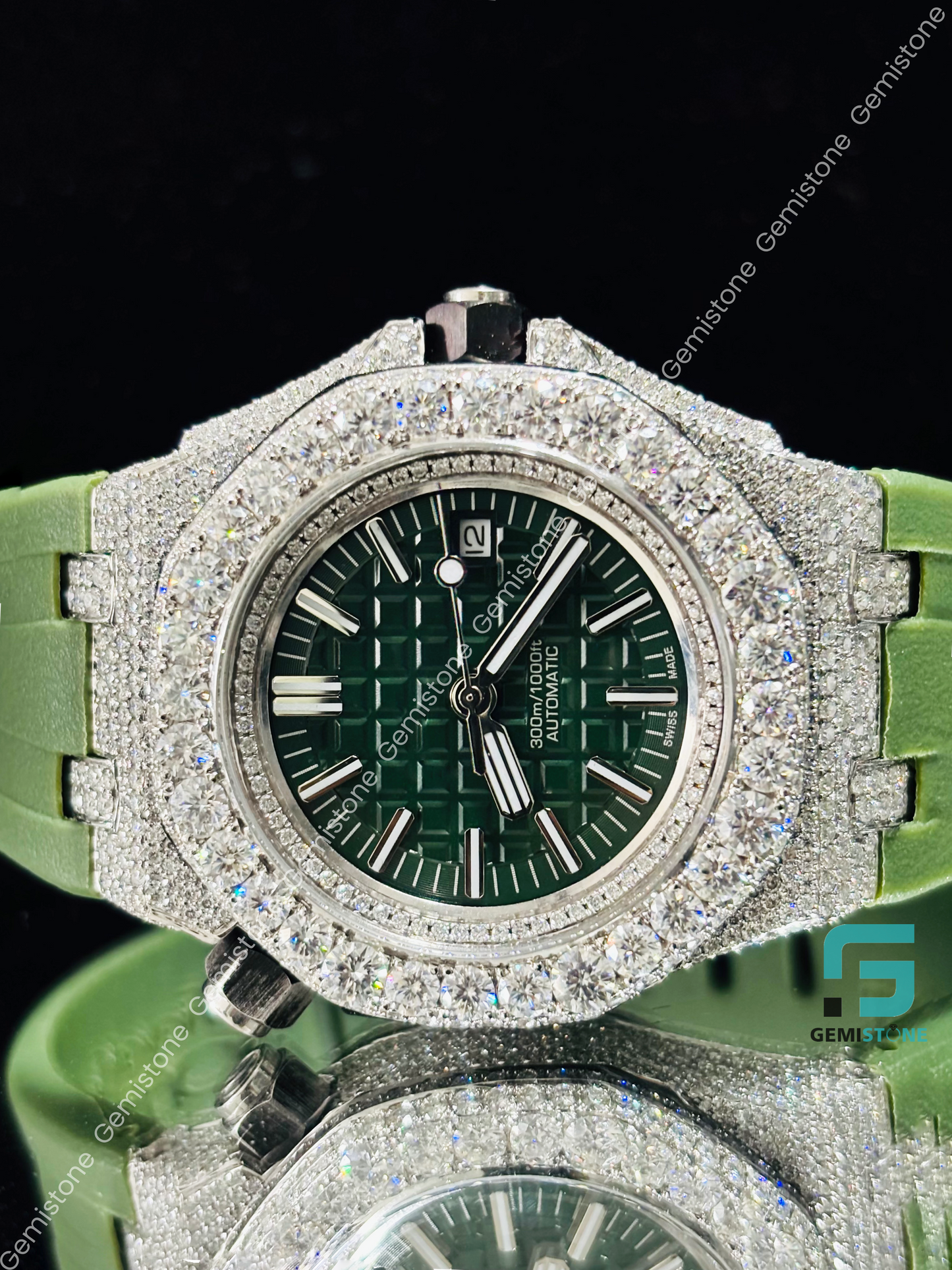 Moissanite Tapisserie Pattern Watch